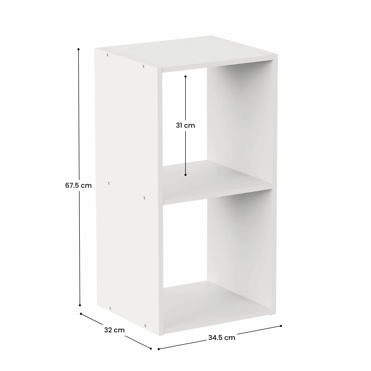 7H SEVEN HOUSE Estantería de 2 Cubos SpaceQub 34.5x32x67.5cm