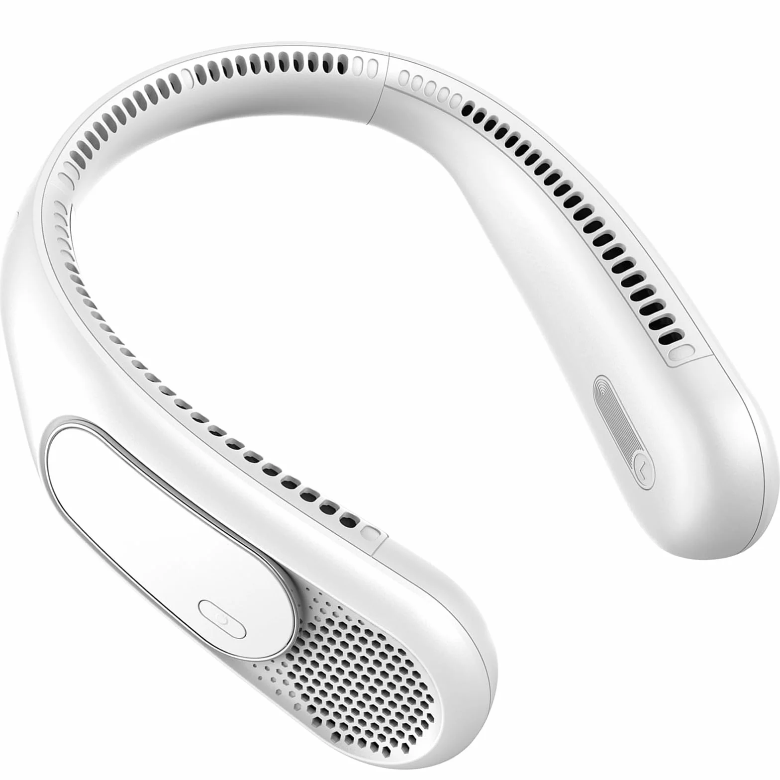 Ventilador de Cuello 6000mAh, Ventilador Cuello Sin Aspas Portátil, 4 Velocidades, Recargable USB, Larga Autonomía, para Viajes, Oficina y Exterior