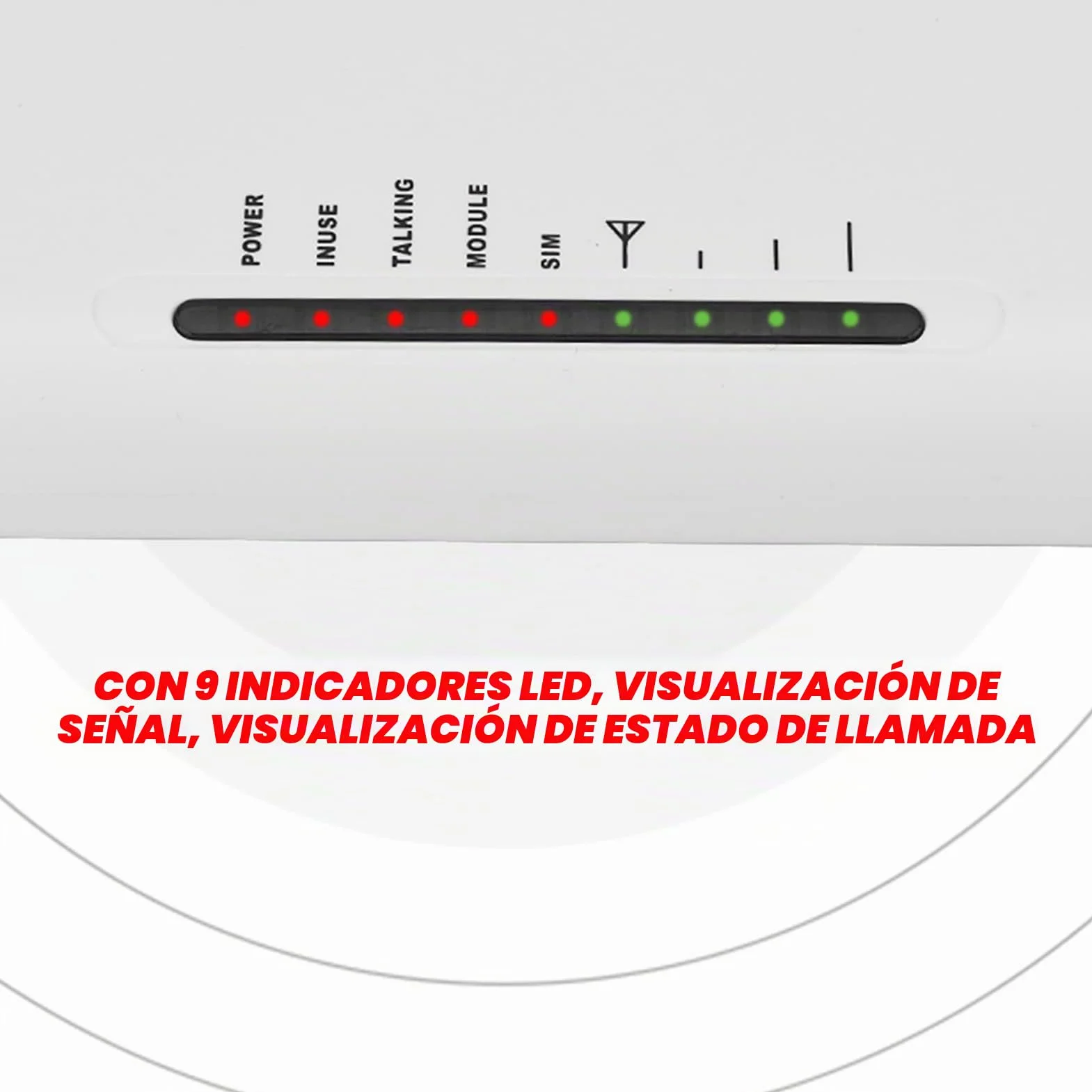 Terminal Inalámbrico Fijo, Inalámbrico a Caja de Teléfono con Cable gsm el Trabajo de 24 Horas Puede Conectar la Antena del Registrador de Alarma de la Caja del Teléfono(Blanco)