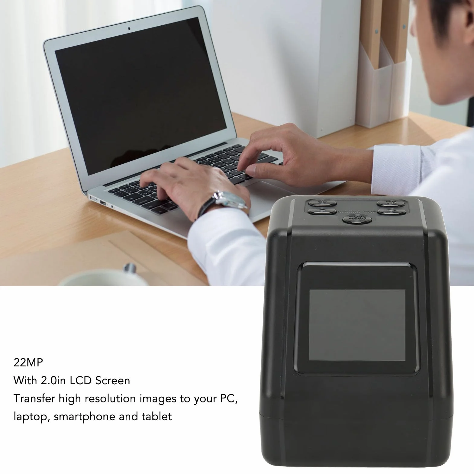 Yctze áNer de Diapositivas y Películas de 2,0 Pulgadas para Entusiastas del Archivado Fotos Familiares Convierte Películas Diapositivas y Negativos 135 110 126 Super 8 Fotos Jpg
