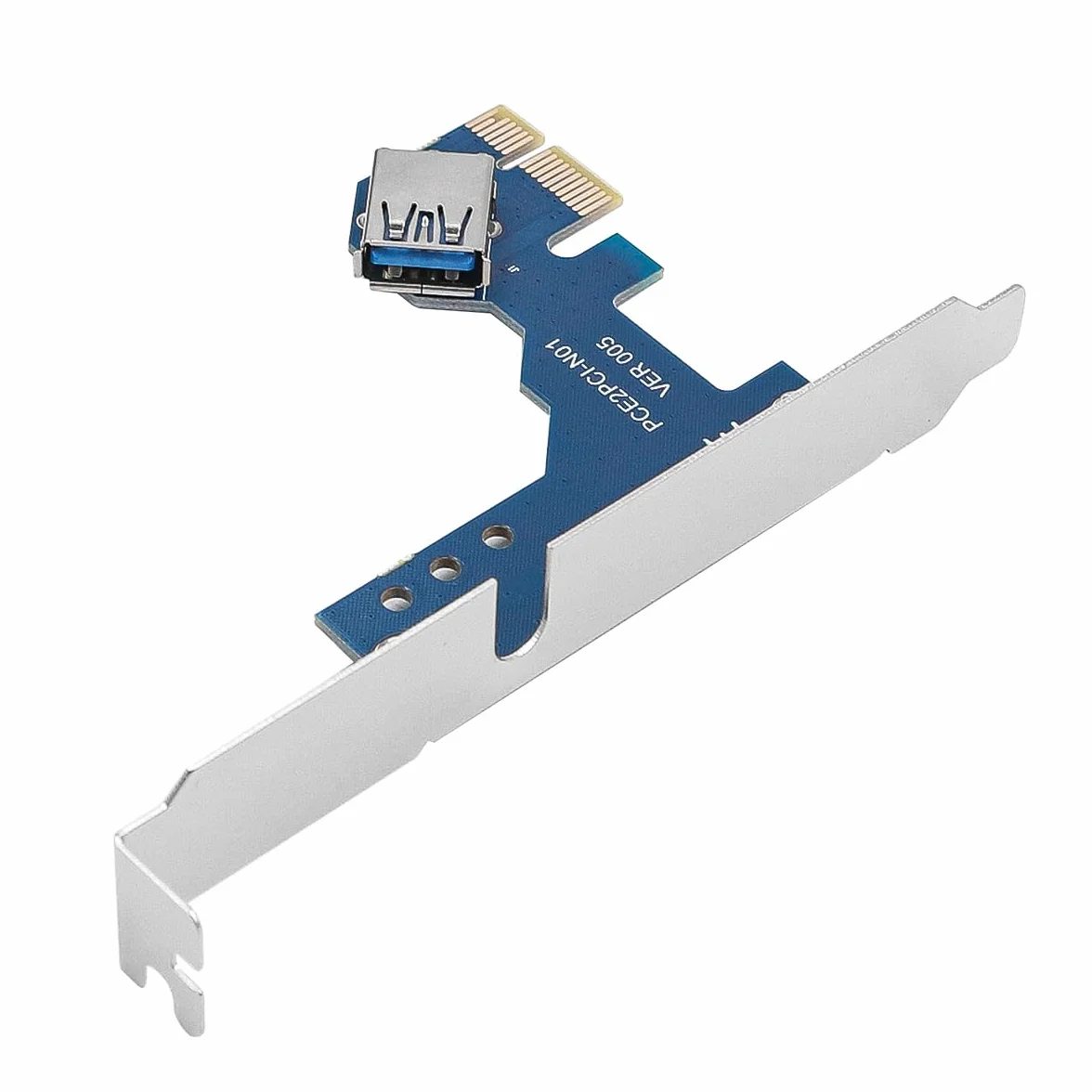 DollaTek Tarjeta adaptadora PCIe a PCI PCI-E Express X1 a Tarjeta extensora PCI Riser Dual con Cable USB3.0 para Tarjeta de Sonido de Escritorio