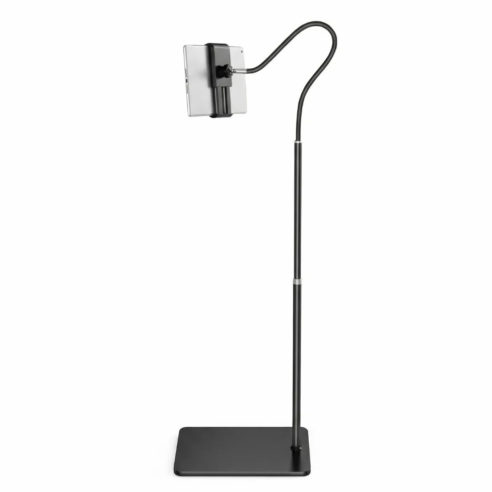 Soporte de Suelo para Tablet y Móvil 135cm Cuello de Cisne Flexible 360° Base Estable Universal Compatible con iPad Pro Air Mini Samsung Galaxy Tab iPhone Switch 12-18cm
