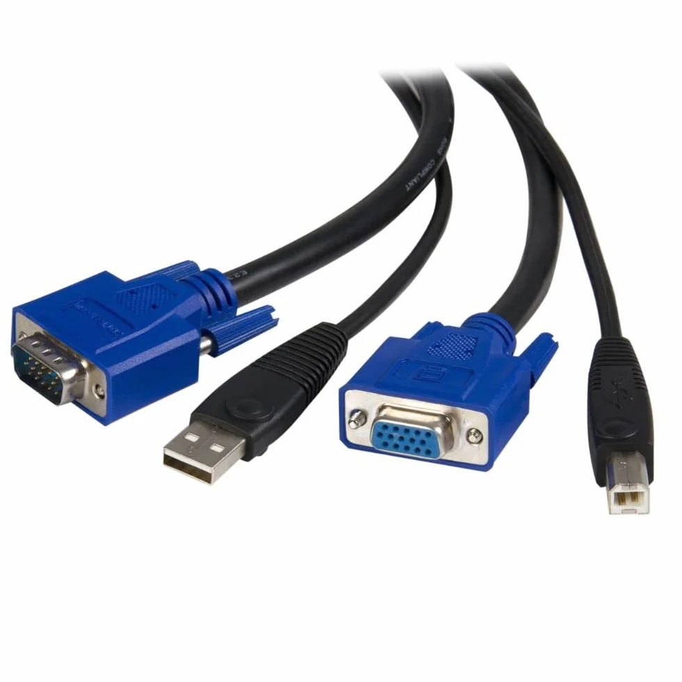 StarTech.com Cable de 3m KVM USB Universal 2 en 1