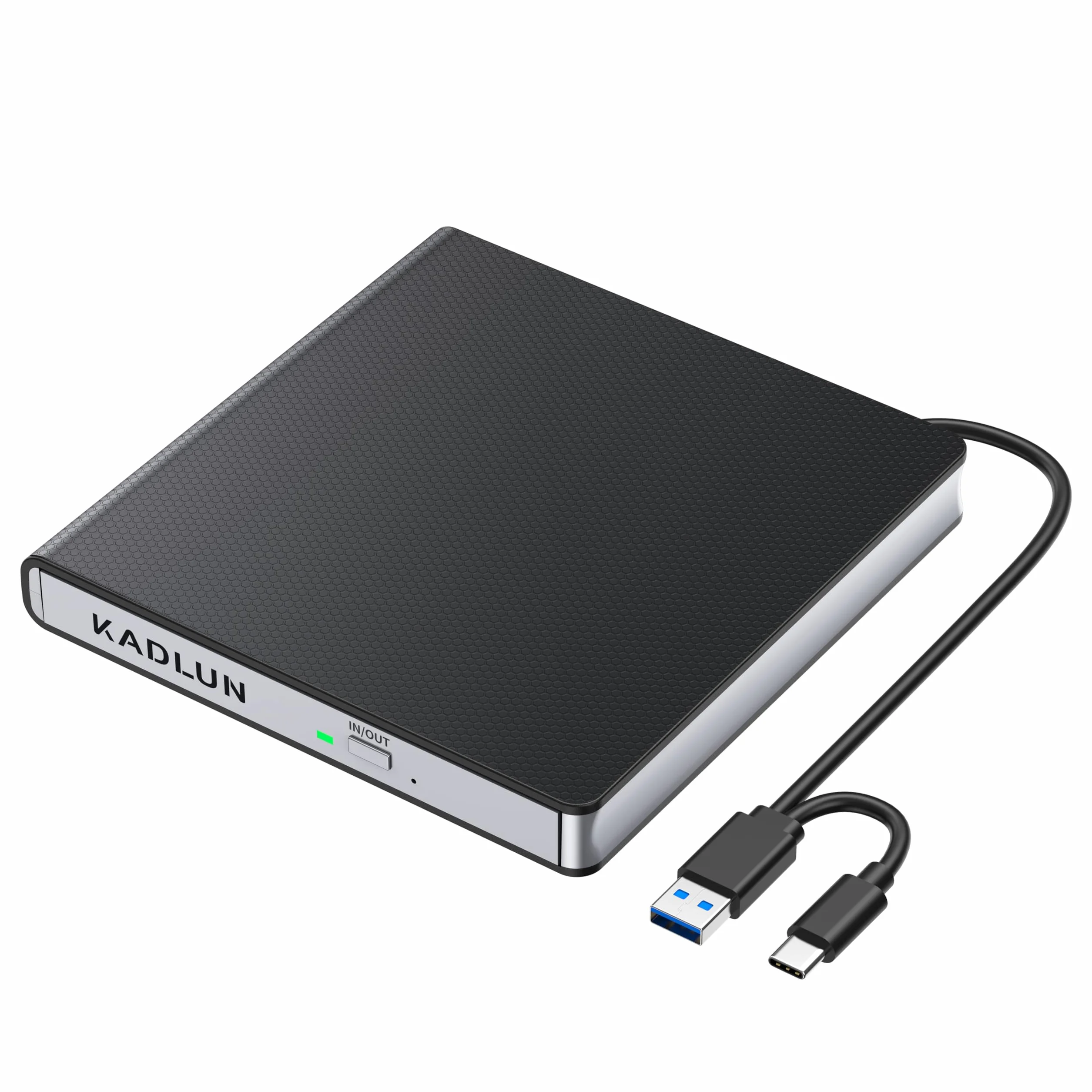 Lector CD/DVD Externo,Grabadora USB 3.0 y Type-C,Disquetera Externa USB,Reproductor DVD Portatil,Tarjetas SD TF y 4 Puertos USB Unidad CD/DVD -RW/ROM para PC/Laptop/Linux/Windows 11/10/9/Mac/Desktops