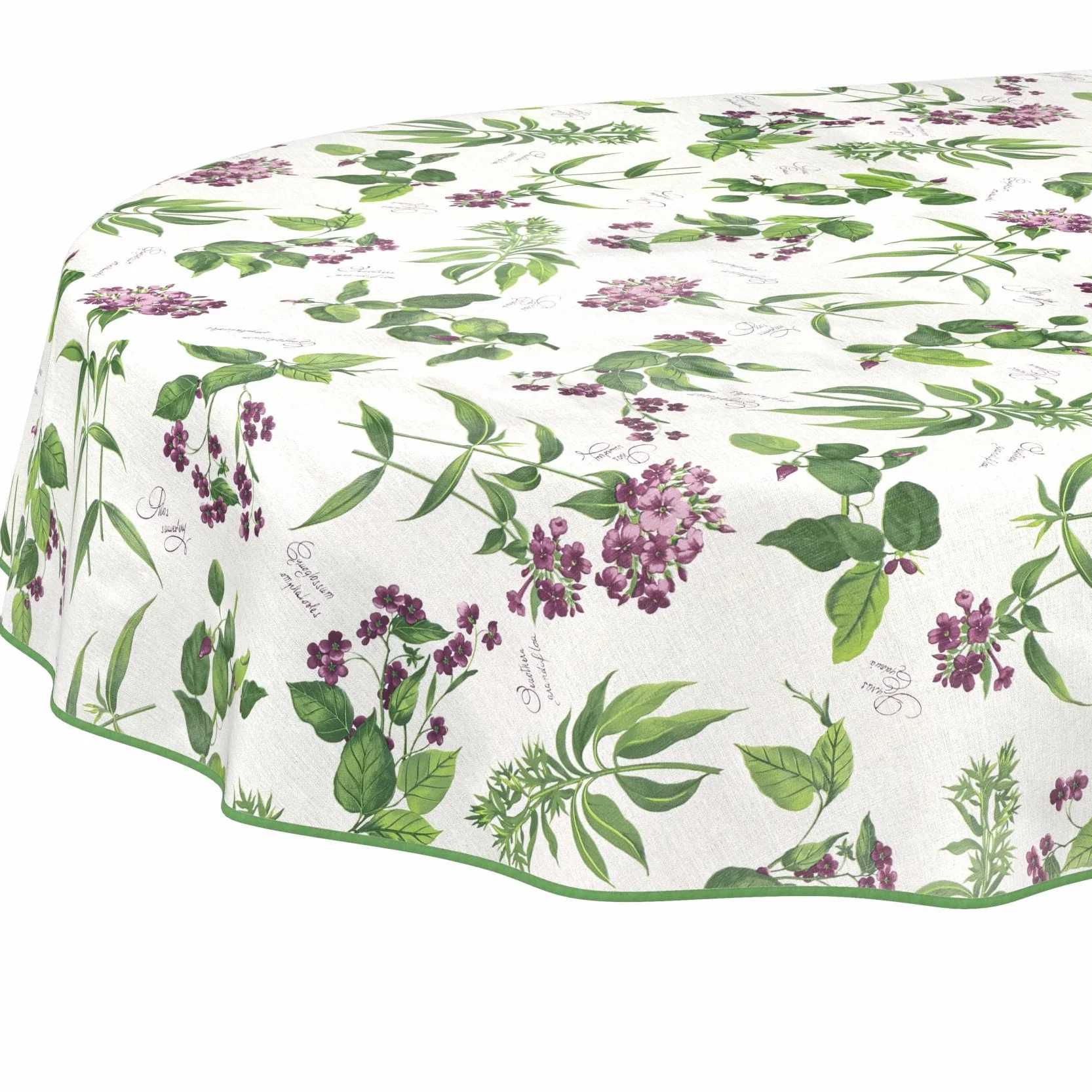 Mantel de Hule Lavable Impermeable Efecto Loto 200 x 140 cm Ovalado