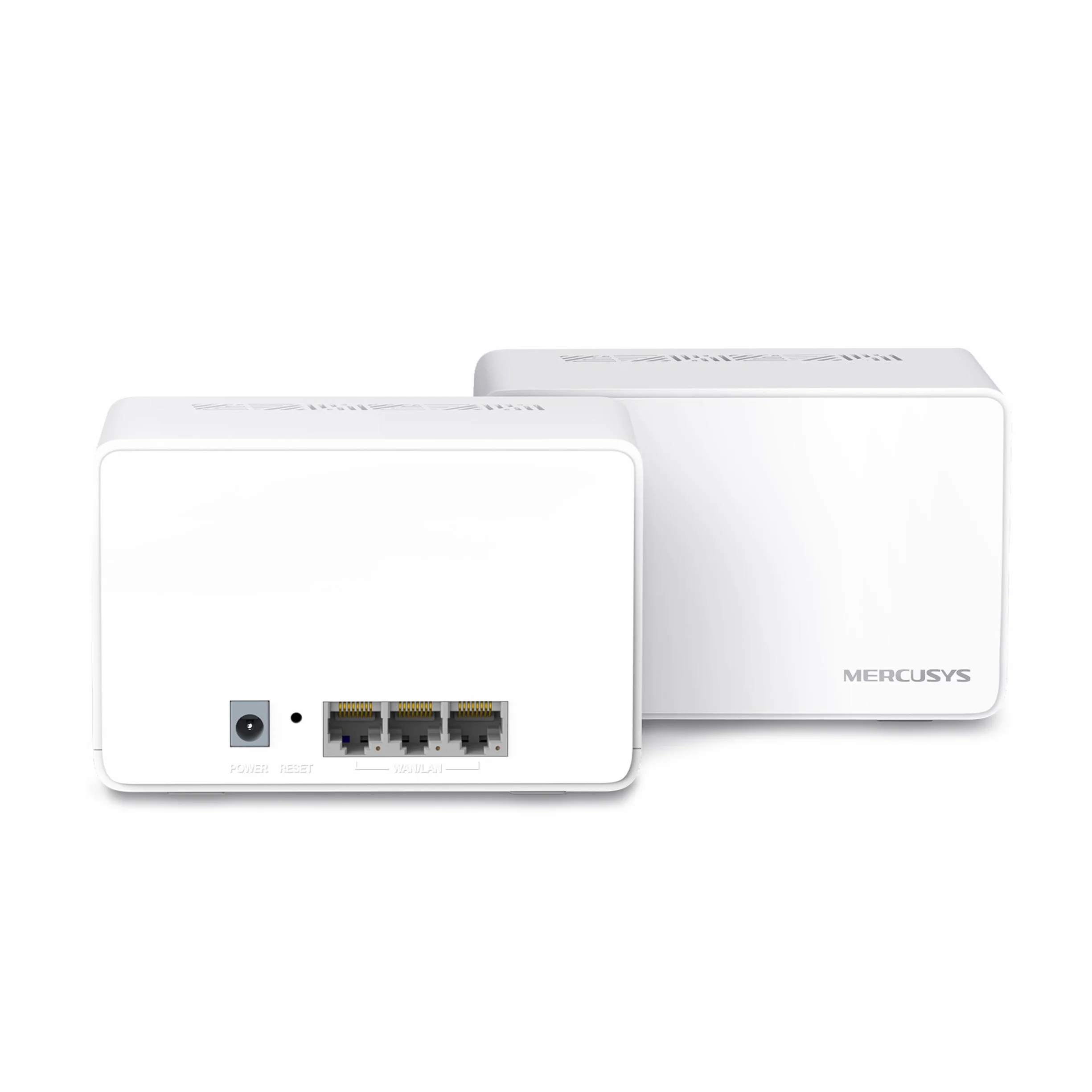 Mercusys Halo H3000X(2-Pack) - Router Sistema WiFi 6 Mesh, AX3000, Doble Banda, Cobertura hasta 420 m², 3X Puerto Gigabit por Unidad, Administración de la Red, Fácil Configuración con App, WPA3
