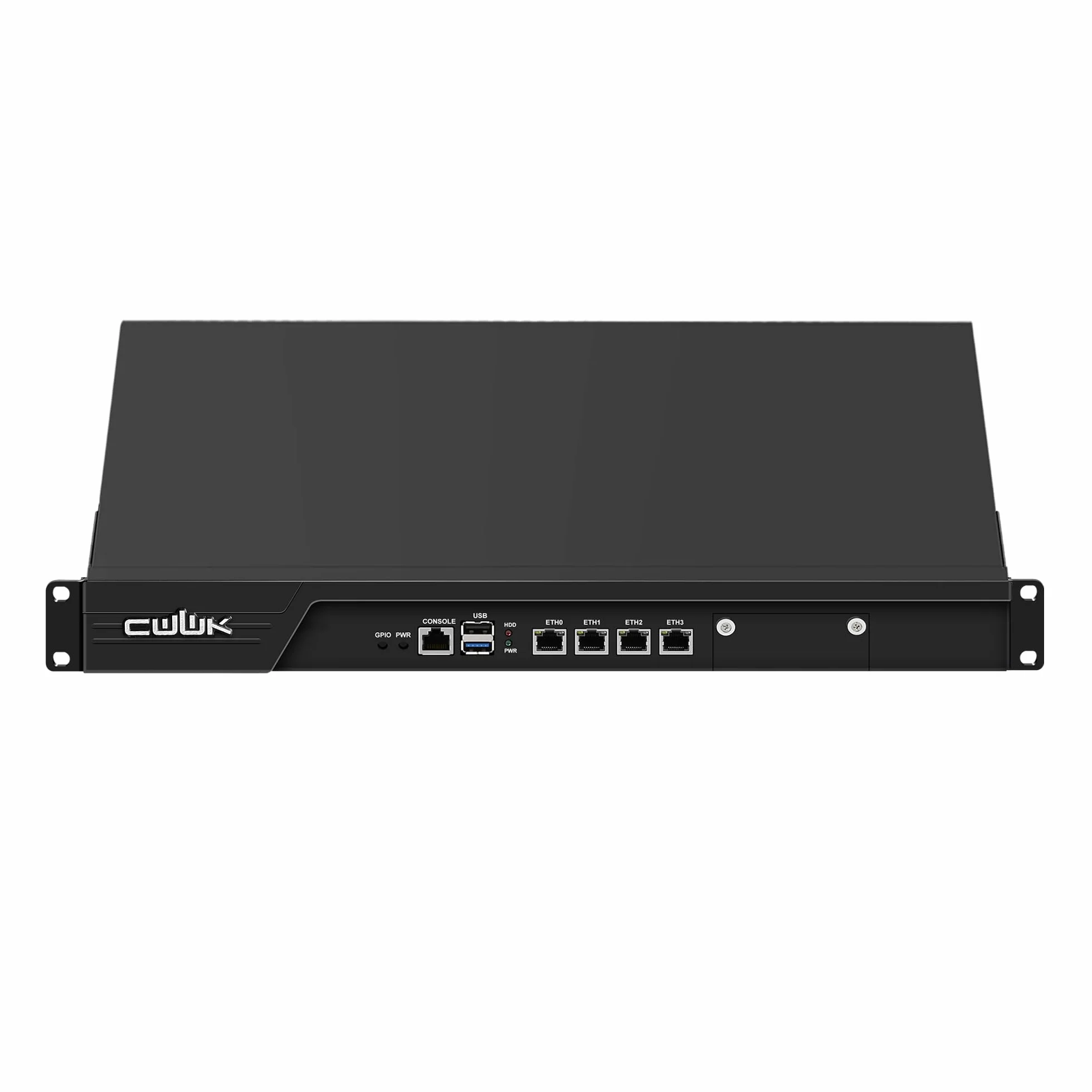 CWWK 1U N300 Firewall Appliance Rackmount PC, 4 Ports i226-V 2.5GbE LAN, 19” Rack Firewall Hardware, U2 OPNsense Homelab Server DDR5 8GB RAM 128GB SSD, Mini-PCIE, PCI-E x8, AES-NI