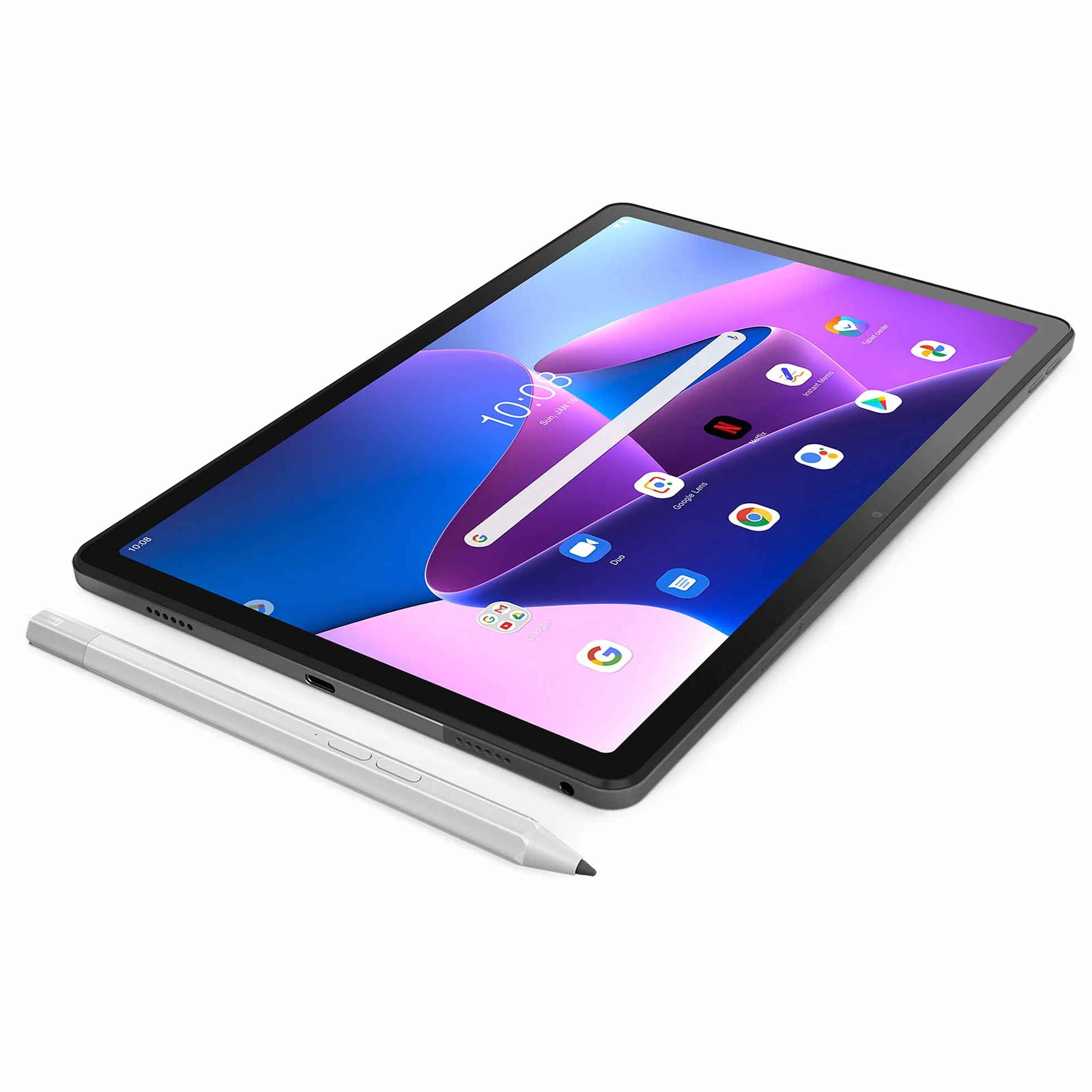Lenovo Tab M10 Plus (3rd Gen) - Tablet de 10.61" 2K (MediaTek Helio G80, 4GB de RAM, 64GB ampliables hasta 1 TB, 4 Altavoces, WiFi + Bluetooth, Android 12) - Gris Oscuro