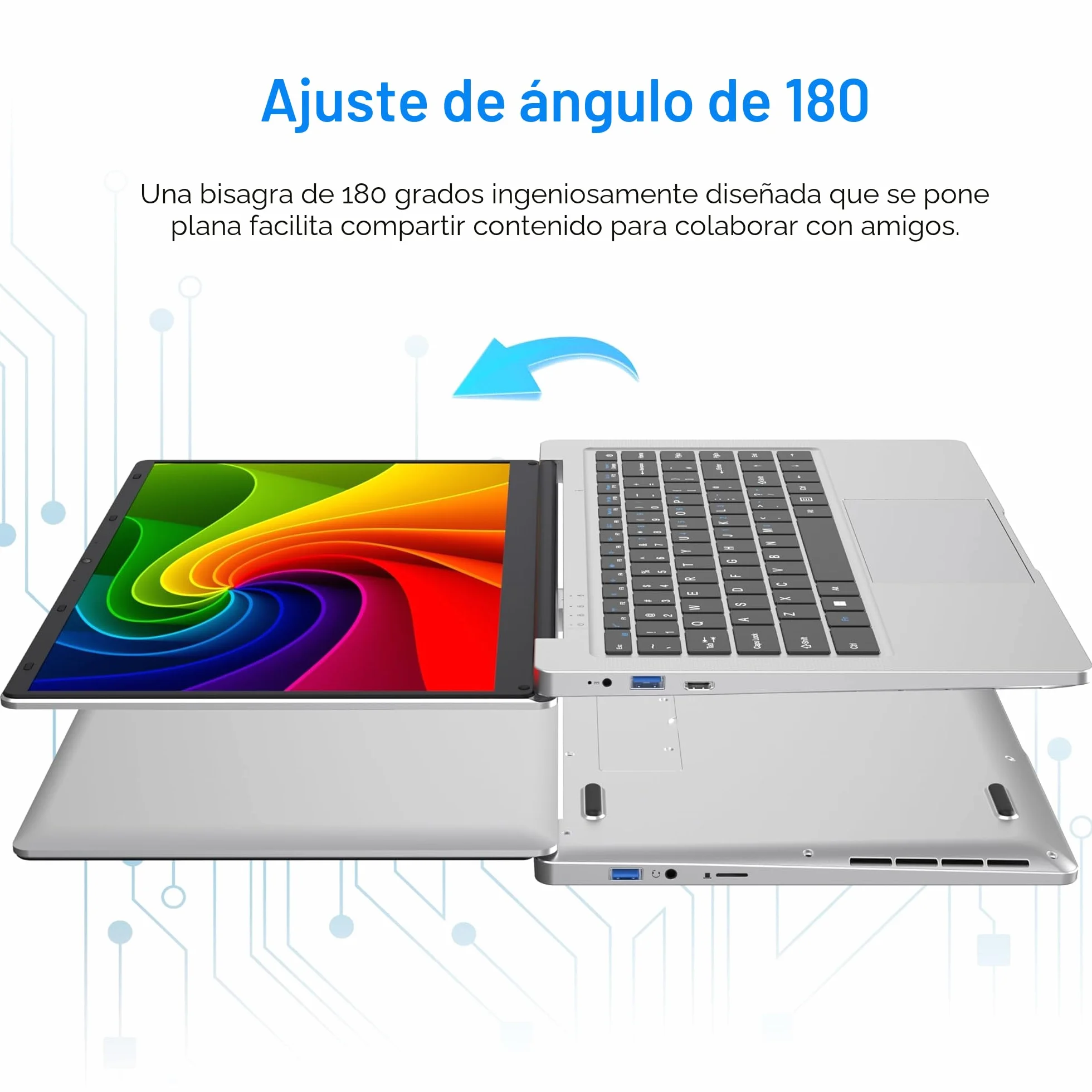 PC Portátil 14 Pulgadas Celeron N4000 (hasta 2.6 GHz) , Computadora Portátil 6GB RAM 128GB SSD, Ordenador portátil W11 Pro Soporte WiFi, Bluetooth, USB 3.0 Mini HDMI, Estudiante/Oficina Laptop.
