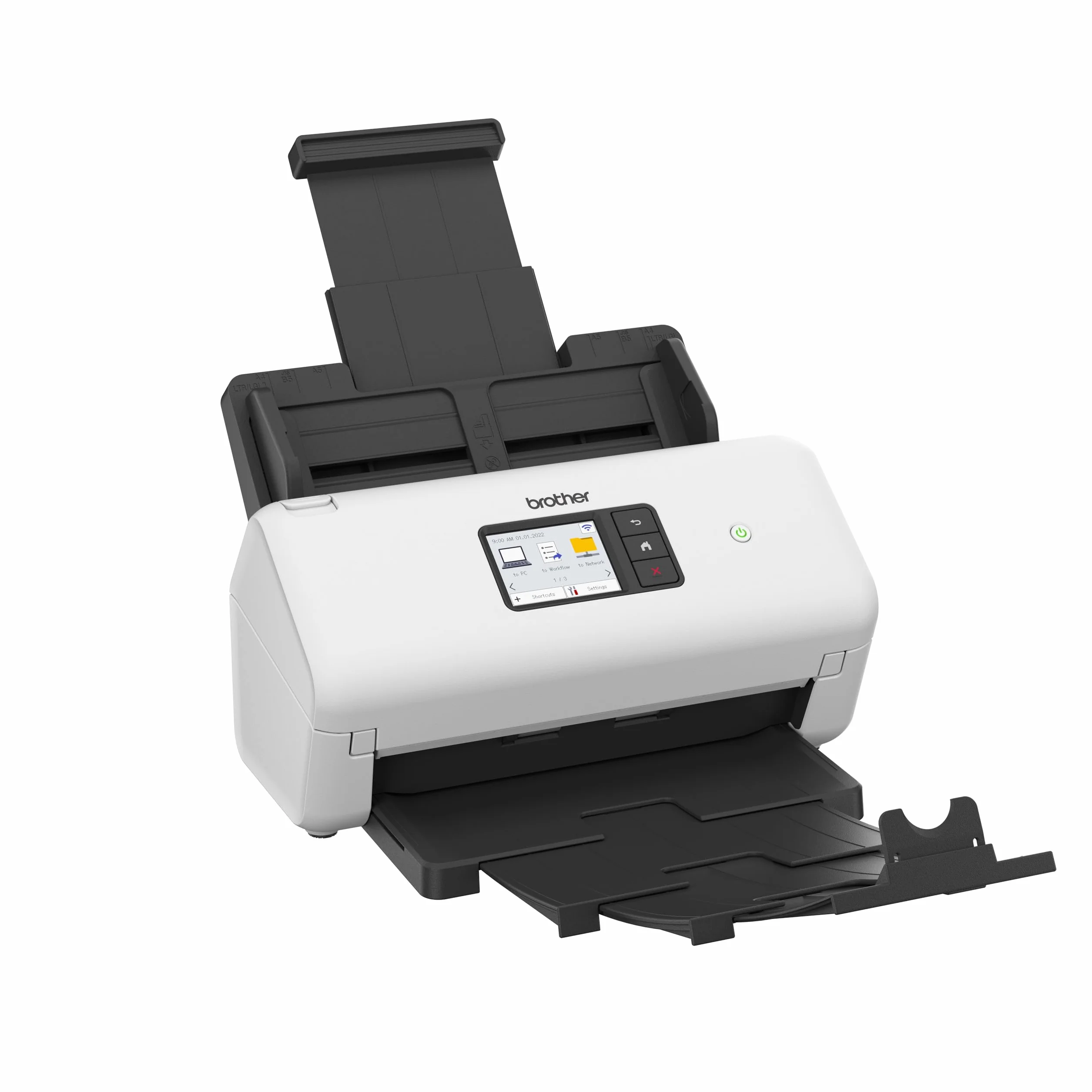 Brother ADS-4550W. Escáner A4 de sobremesa. Digitaliza a 70ppm a Doble Cara, con conexión a Red Cableada y WiFi