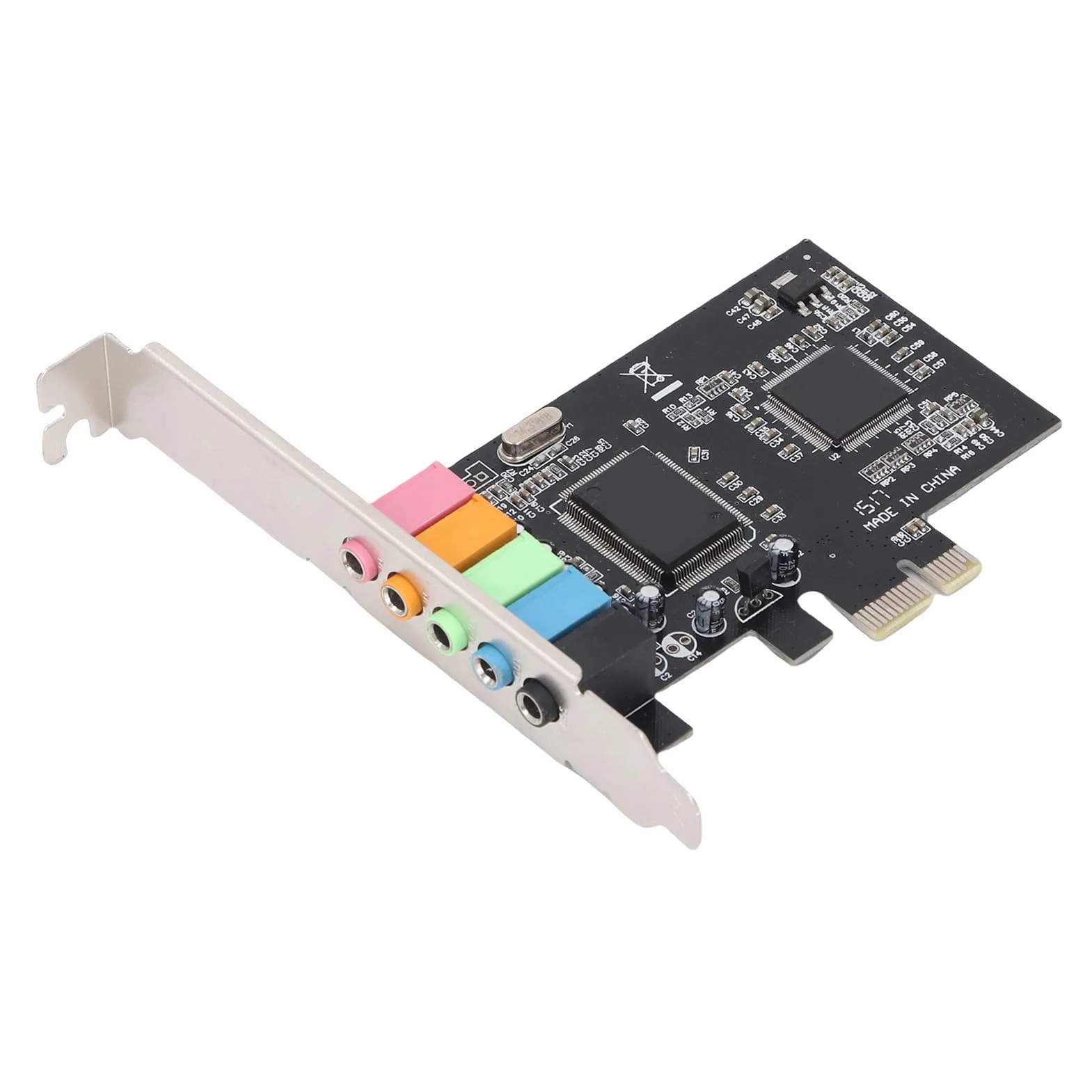Jectse Tarjeta PCIe -Adapter, Ruisbalans Eliminación 5.1 Tarjeta de Sonido Interna para Escritorio de 32/64 bits -pc