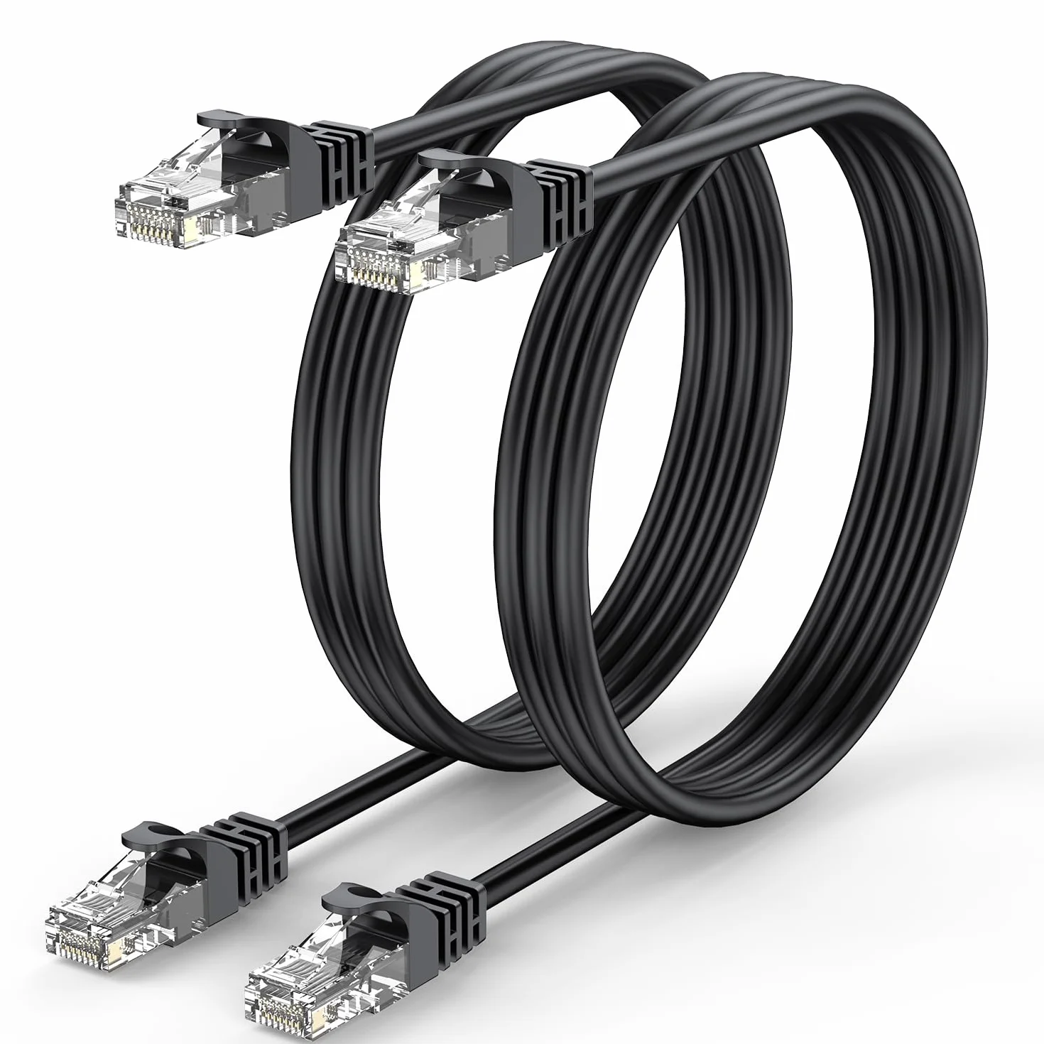 Cable Ethernet Cat 6 de 3 pies, paquete de 2, cable de conexión corto de 3 pies (cable Cat 6 de 3 pies, cable RJ45 de Internet, cable de red) 10 Gbps para juegos, panel de conexión, gestión