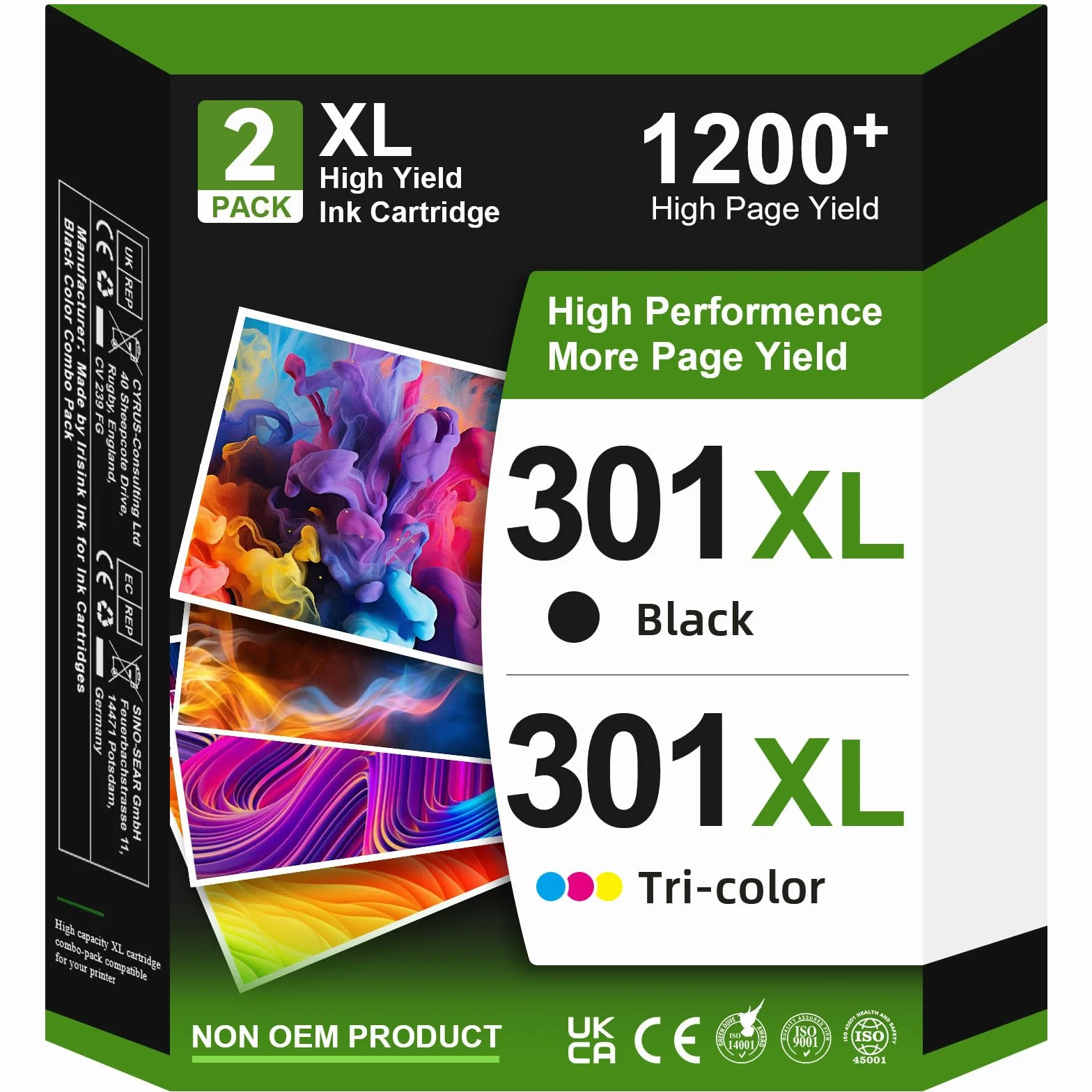 301XL Cartuchos de Tinta Remanufacturado para HP 301 para HP 301 Negro y Color, 301 XL Tinta Impresora para HP Envy 4500 5530 4508 4504 DeskJet 2540 1510 1050 1050a 3050 3050a 2544 Officejet 4630 2620