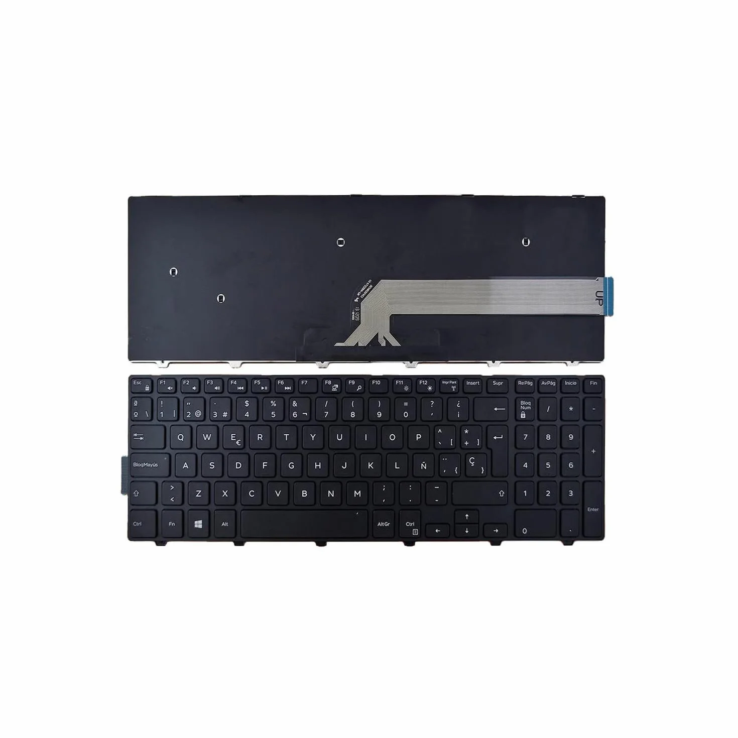 PORTATIL MOVIL - Teclado Compatible con DELL VOSTRO 15 3558 3546 3559 JYP58 Teclas Recambio Keyboard Replacement Piezas Renovar Interior Laptop PC Computadora Fácil