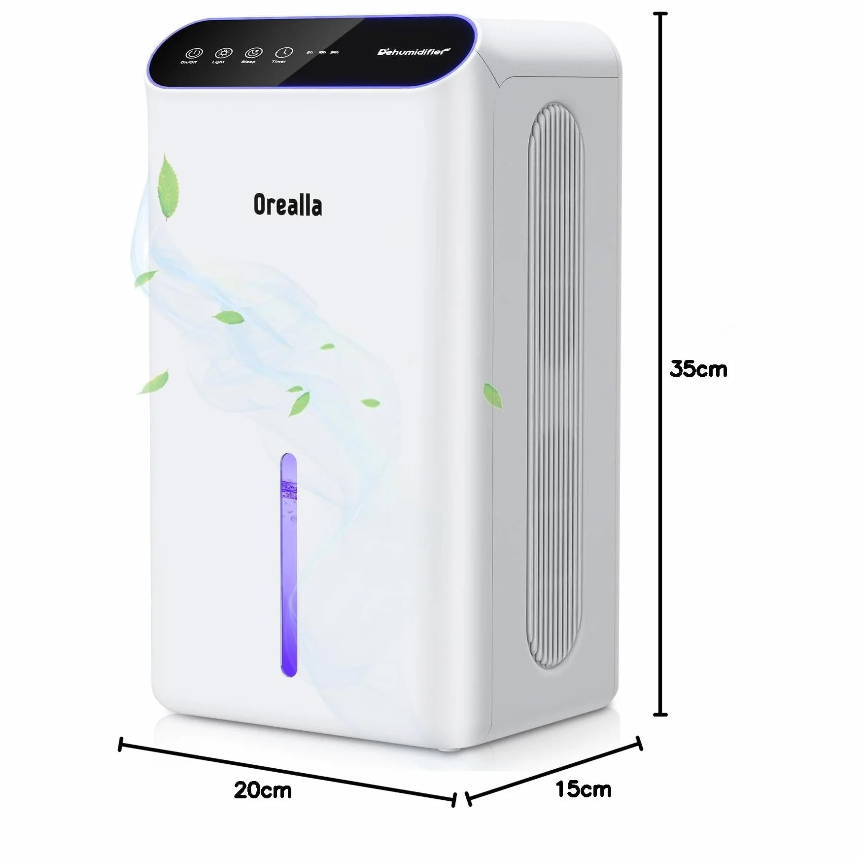 Deshumificador Eléctrico 2.5L con Temporizador 24H Modo Sueño Pantalla LCD para Baño Sótano Salón