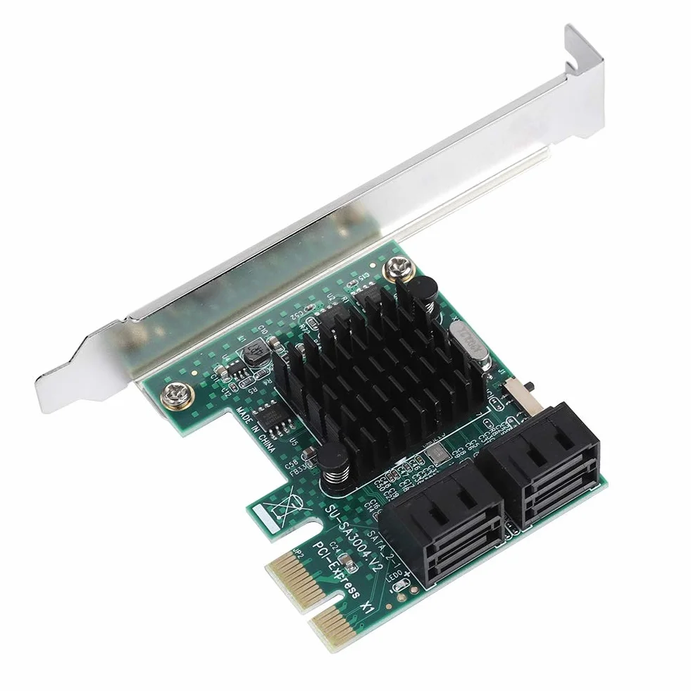 Tosuny Tarjeta de Expansión PCIE a SATA 3.0 de 4 Puertos, Compatible con XP / 2003 / Vista / / /