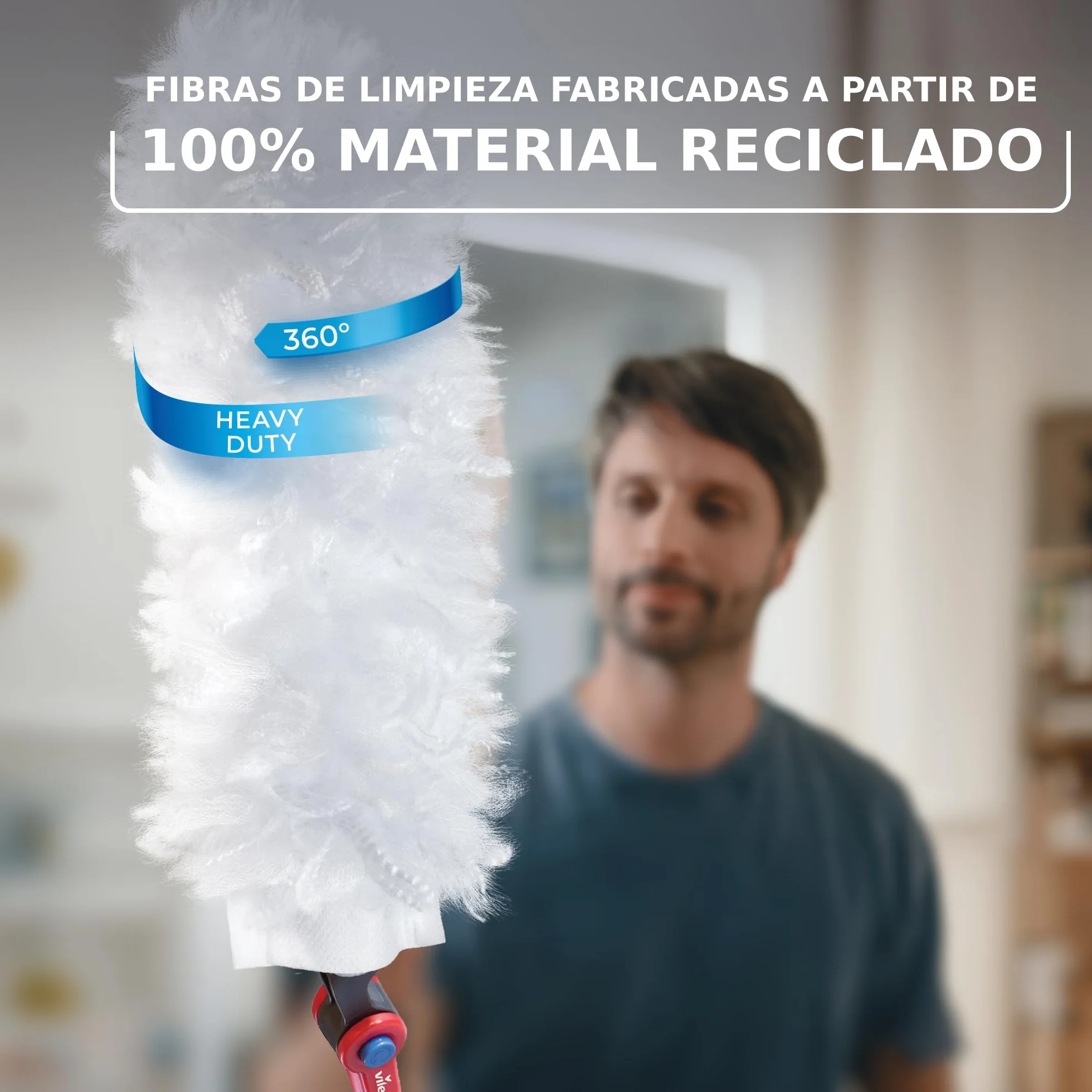 Vileda Flex & Catch Kit para Quitar Polvo 15 recambios Mango Extensible 93 cm