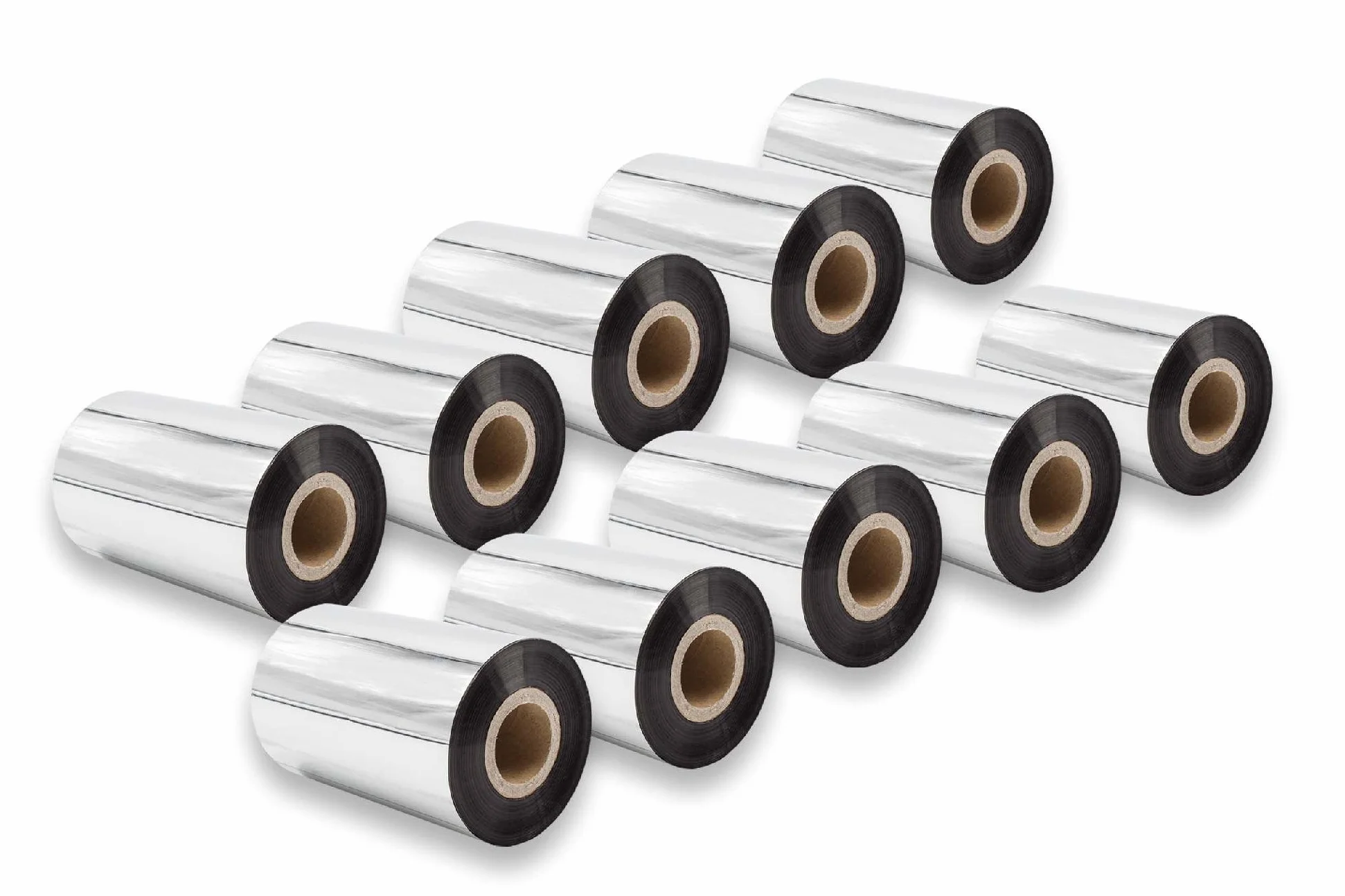 vhbw 10x cinta transferencia térmica compatible con Zebra serie S, S600, S4M, S400 impresora etiquetas indeleble 100mmx300m cera plus