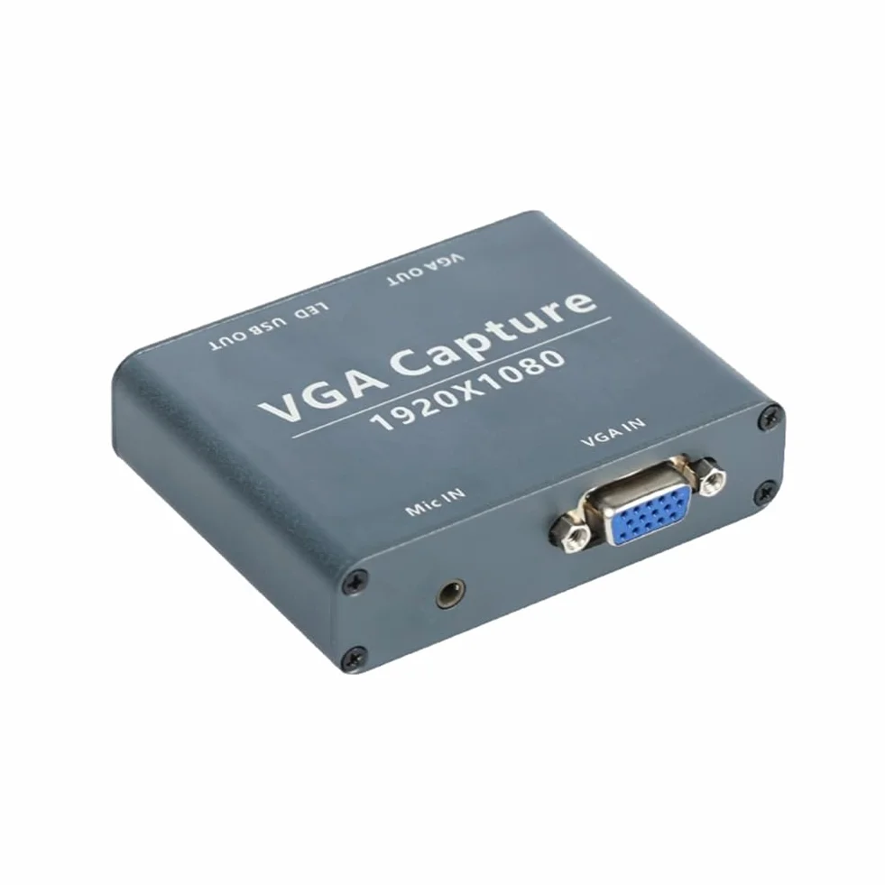 Captura VGA una USB Captura de Audio y Video 1080P Entrada VGA y Salida USB Compatible con Sistemas Android, y Linux