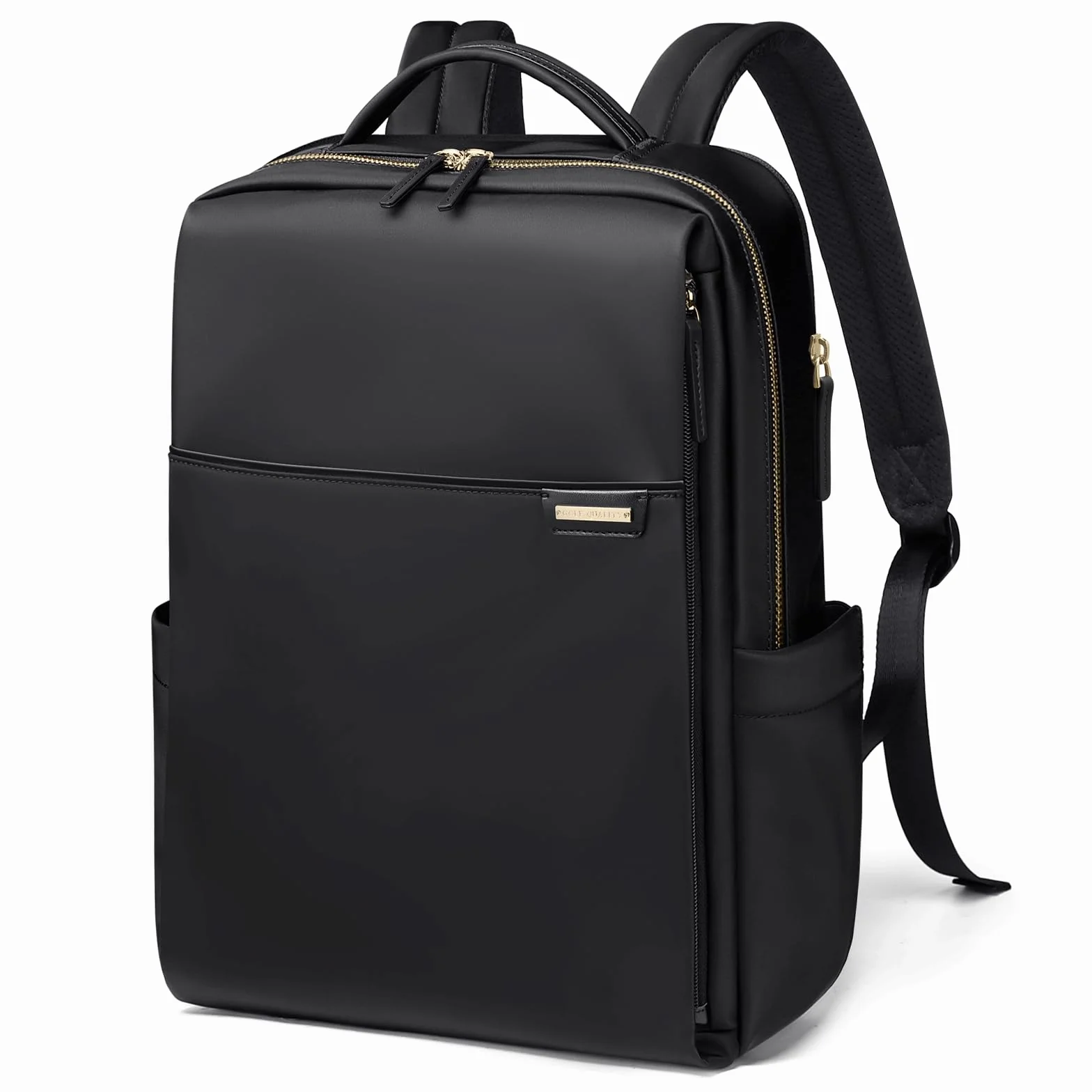 Mochila Mujer Portatil 16 Pulgadas, Señora Mochila para Trabajo, Portátil, Ordenador, Bolsa de Escuela, Antirrobo Impermeable, Negro