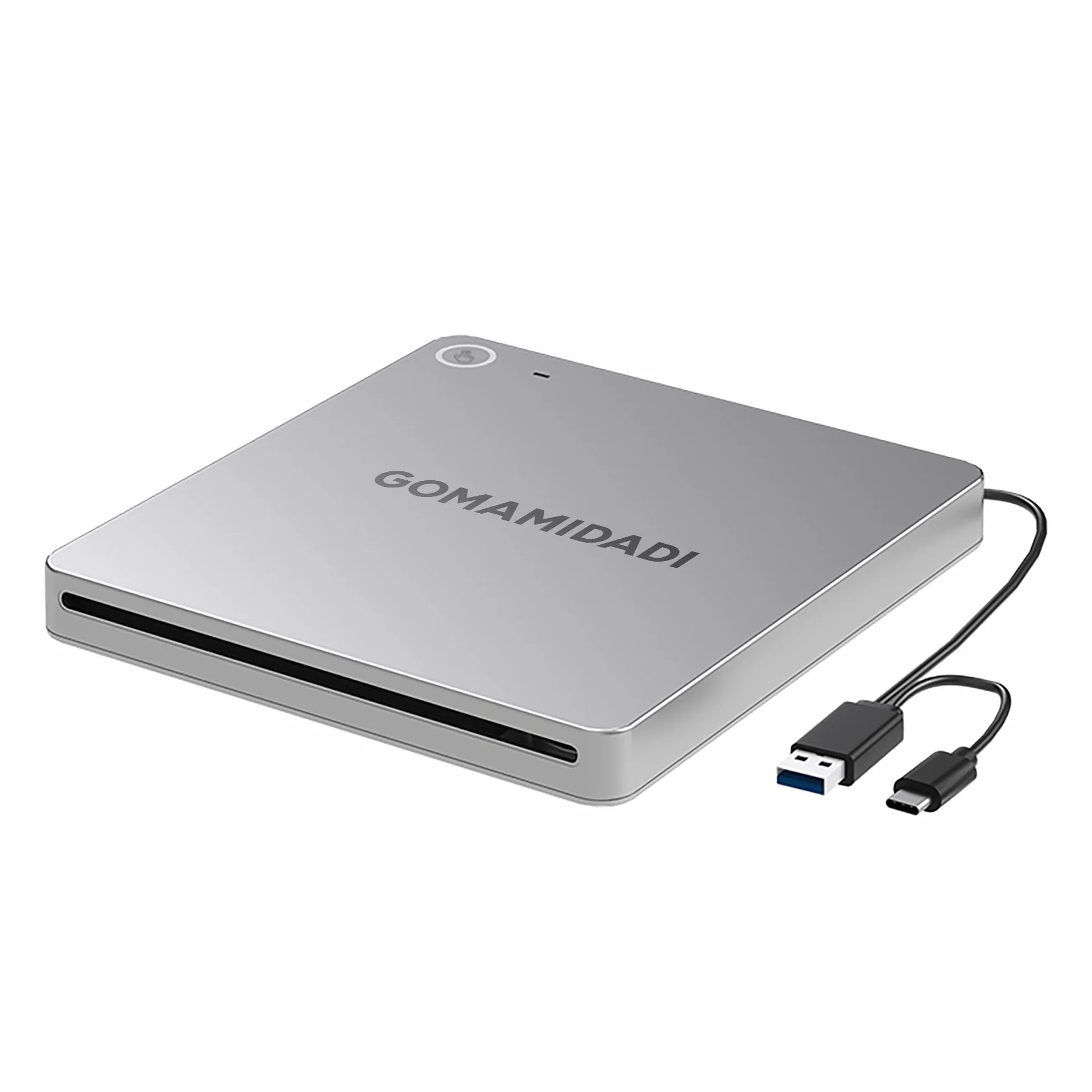 Unidad de CD de DVD externa USB 3.0 y tipo C, quemador y lector portátil para laptop, PC, Mac, Windows 11/10/8/7, Plug & Play, diseño ligero para el hogar, la oficina y el uso de viaje