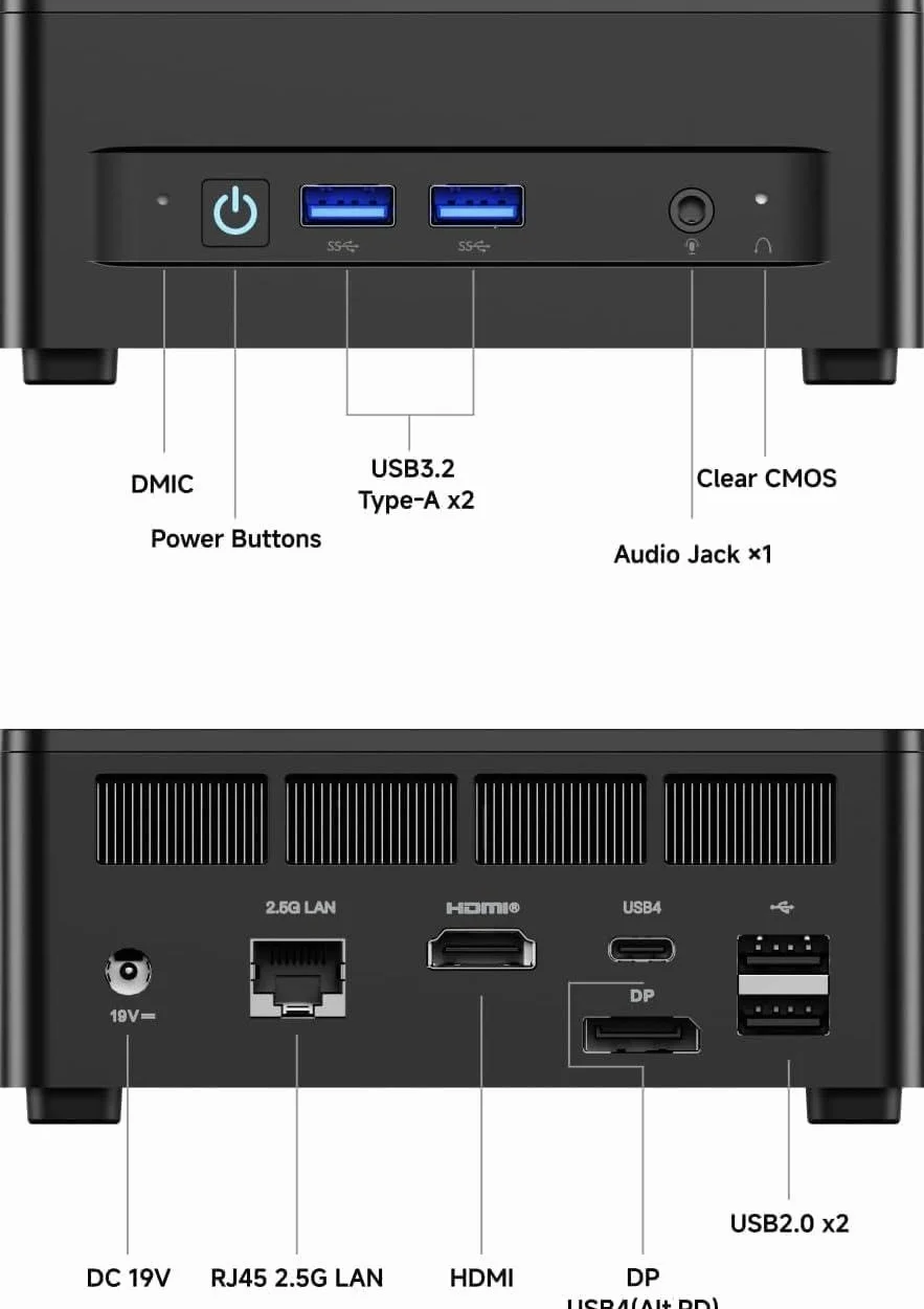 MINISFORUM Mini PC UM760 Slim, AMD Ryzen 5 7640HS, 6 núcleos/12 Hilos hasta 5,0 GHz, 16 GB de RAM DDR5 1 TB de SSD PCIe4.0, Salidas HDMI/DP/USB4, LAN 2,5G, WiFi 6E, BT5, AMD Radeon 760M