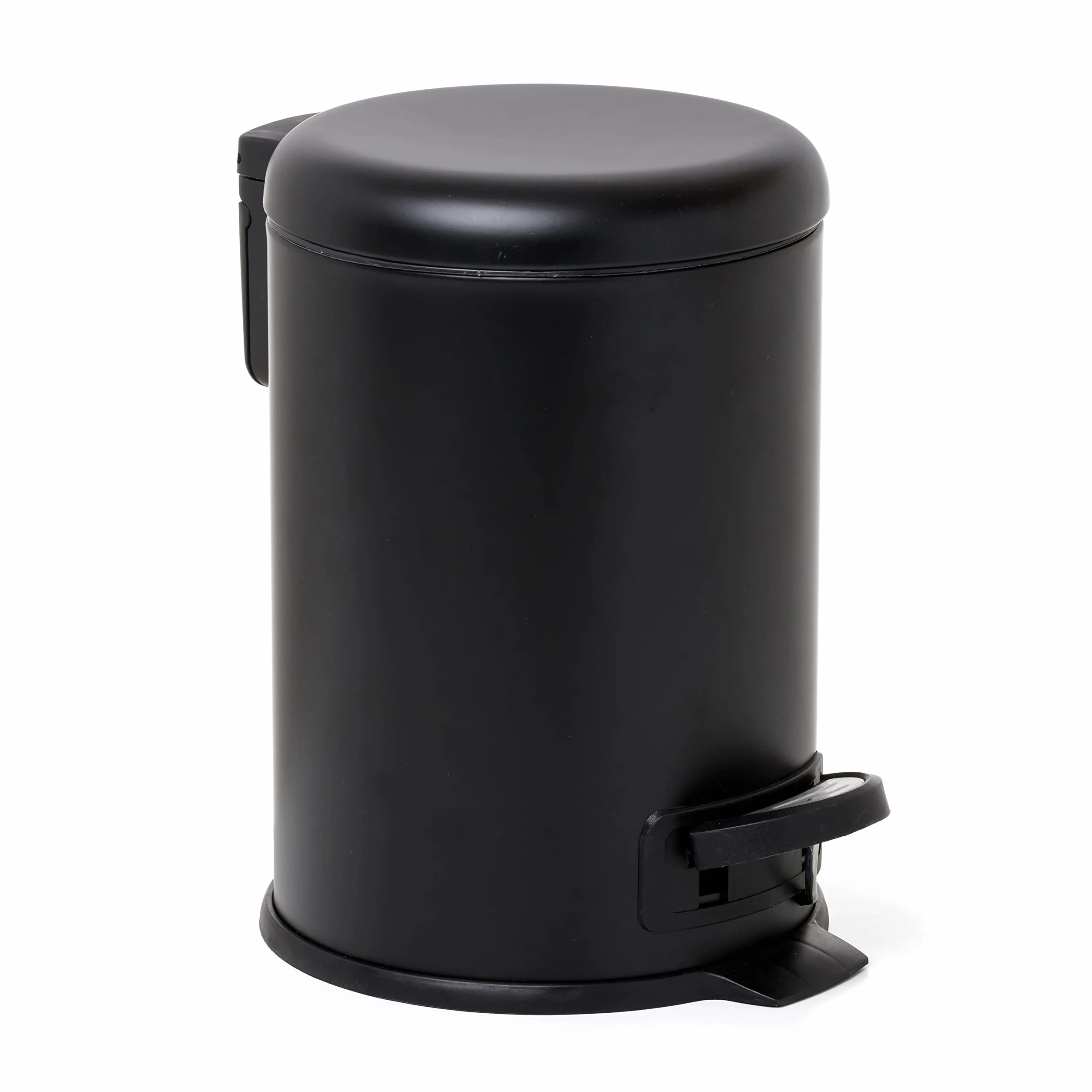 TATAY Papelera Baño Pedal 3L | Apertura Higiénica y Sin Contacto | Cierre Amortiguado y Silencioso | Interior Extraíble para Fácil Limpieza | Diseño Funcional | 19x21,8x22,1 cm – Modelo Nordic - Negro