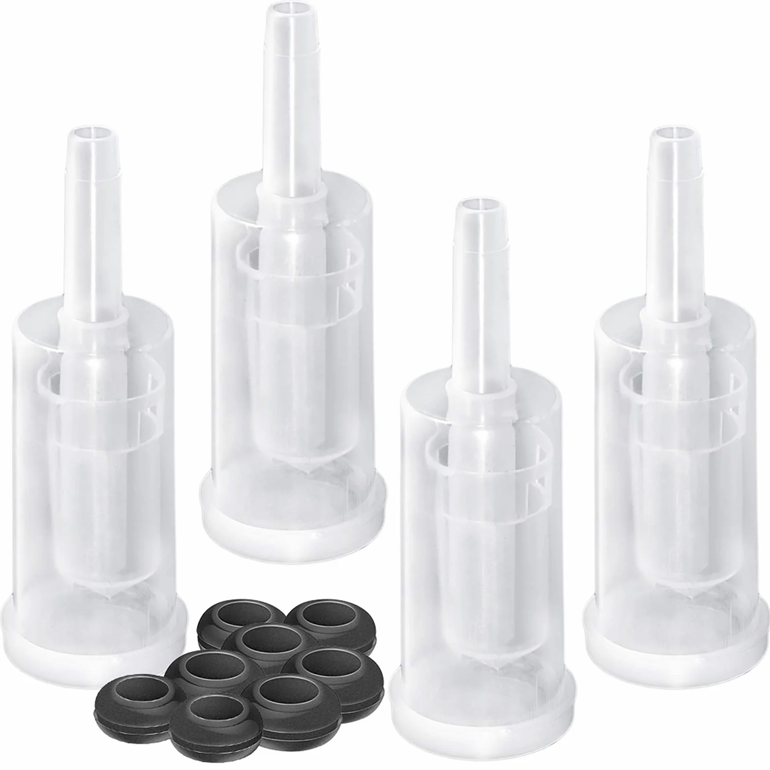 Esclusas de Aire 4 Piezas Airlock de Plástico con Arandelas de Silicona, Válvula Antirretorno para Elaborar Cerveza