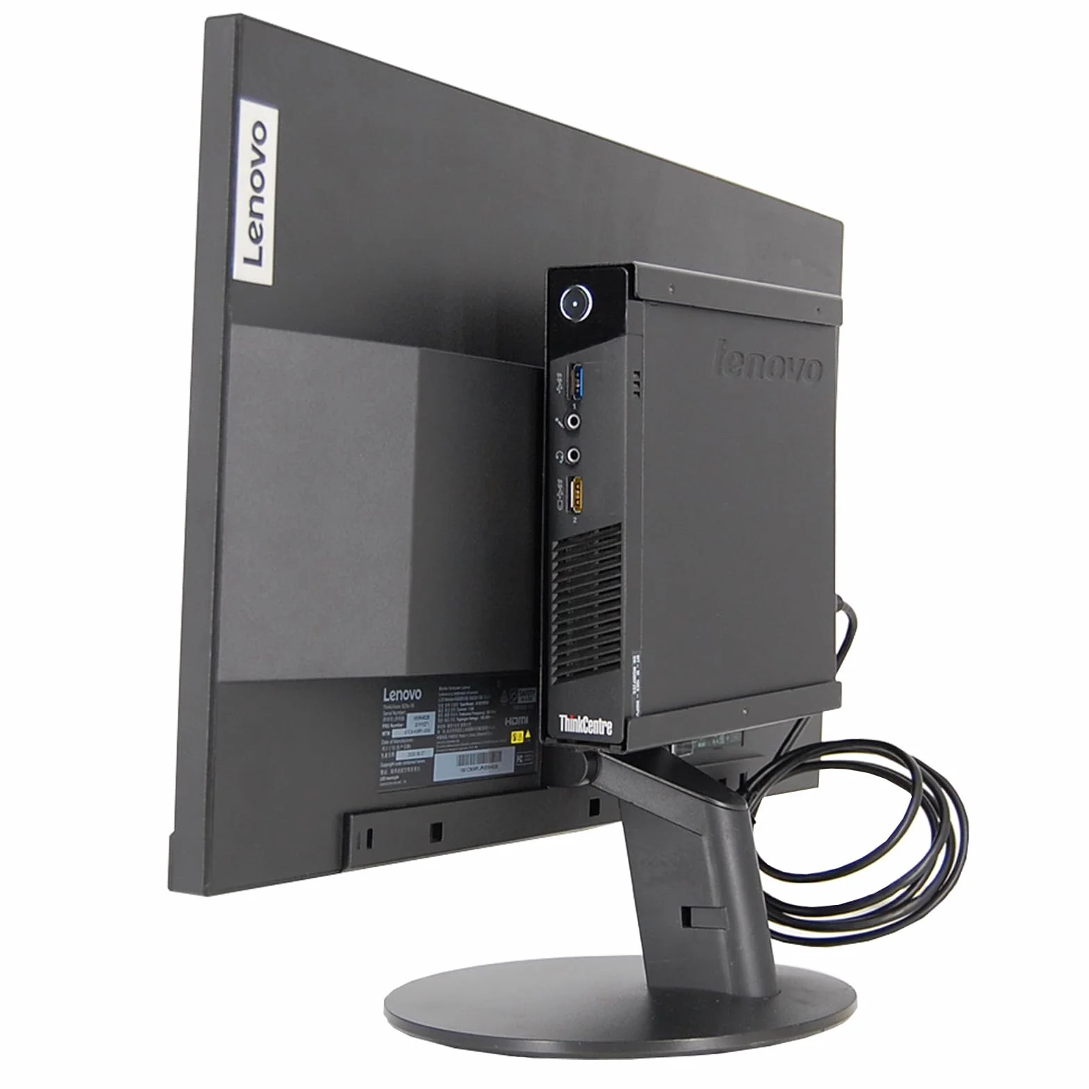 Lenovo Kit todo en uno, pantalla de 22 pulgadas Full HD, procesador Core i3-4130T, memoria RAM 8 GB, disco SSD 240 GB, Win 11 Pro (reacondicionado)