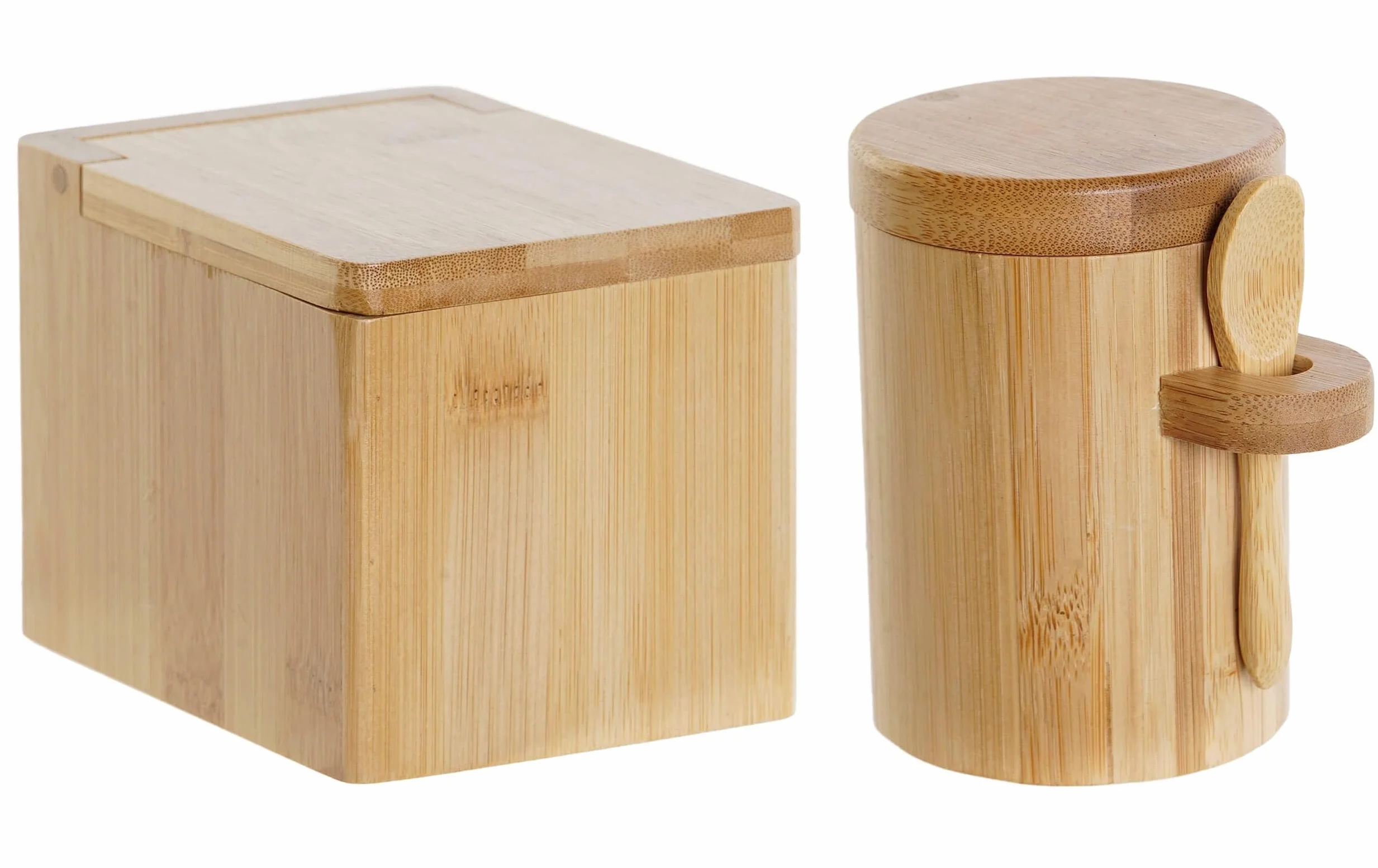 Salero y Azucarero bambu natural para cocina sol nacido (Pack)