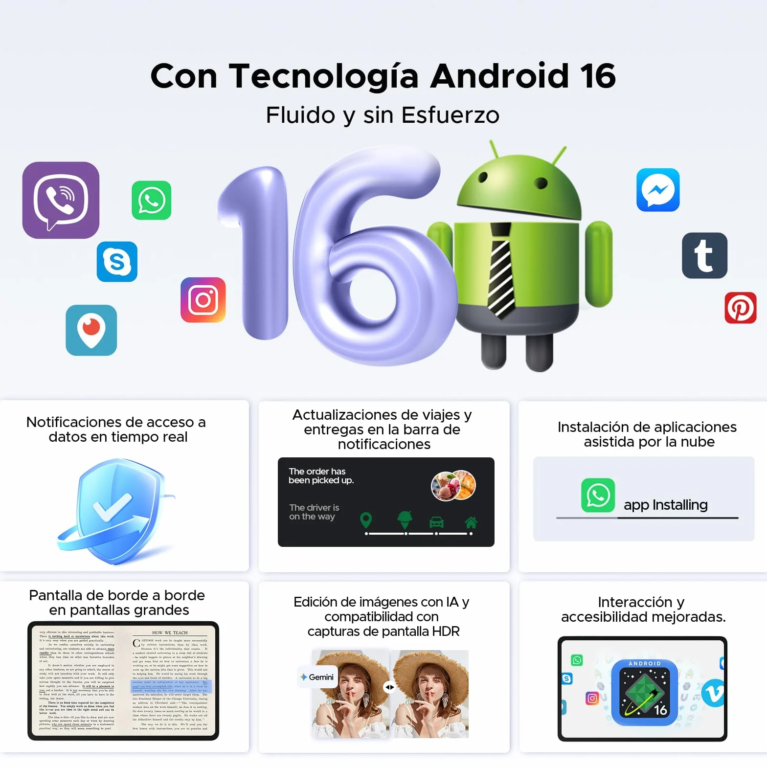 P11 Pro Tablet Android 16 2.4K 90Hz 11 Pulgadas Gemini AI 48GB RAM 128GB ROM T7250 Octa-Core 13MP 5MP 8800mAh 5G WiFi Negro