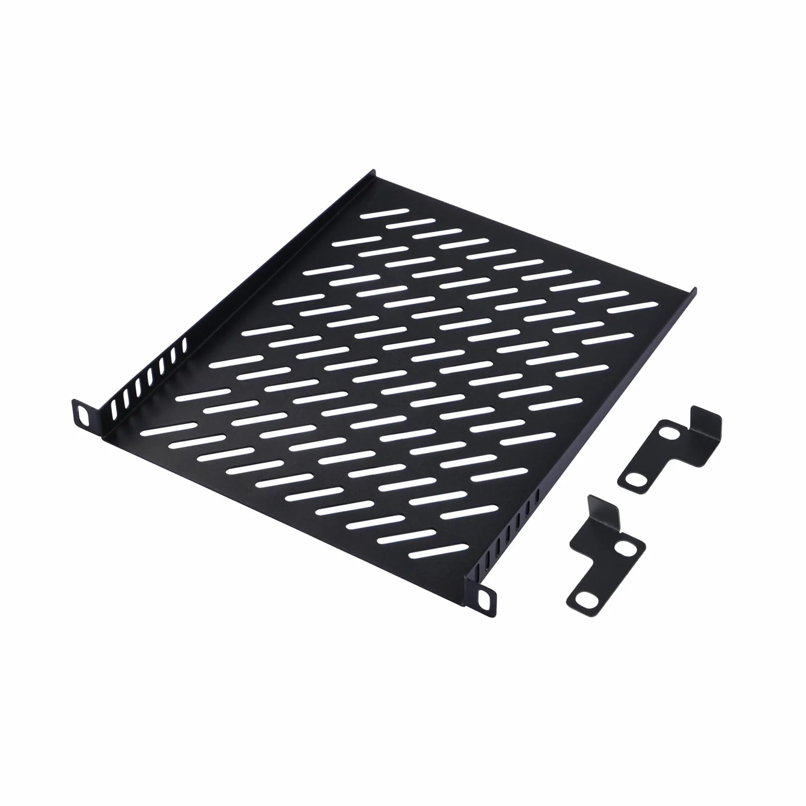 GeeekPi Estante de rack de 10 pulgadas 0.5U, profundidad de 10.25 pulgadas, estante de servidor de 0.5U bandeja voladiza ventilada para gabinete de red DeskPi Rackmate T2/T0 Plus/T1 Plus