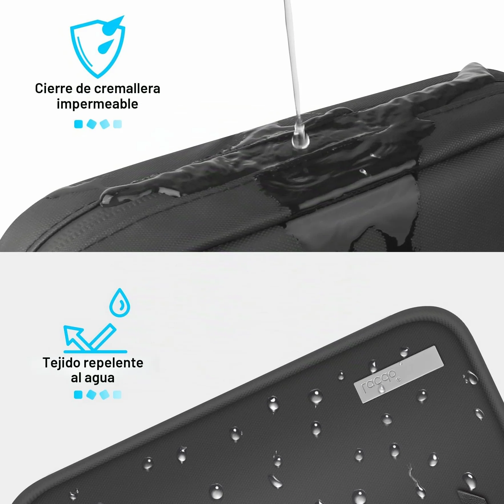 Lacdo Bolsa Almacenamiento Organizador electrónicos para Cargador, Mouse, Cable, Unidad Flash USB, Tarjeta SD, Estuche de Transporte Bolsa de Almacenamiento Banco de energía Blando, Negro