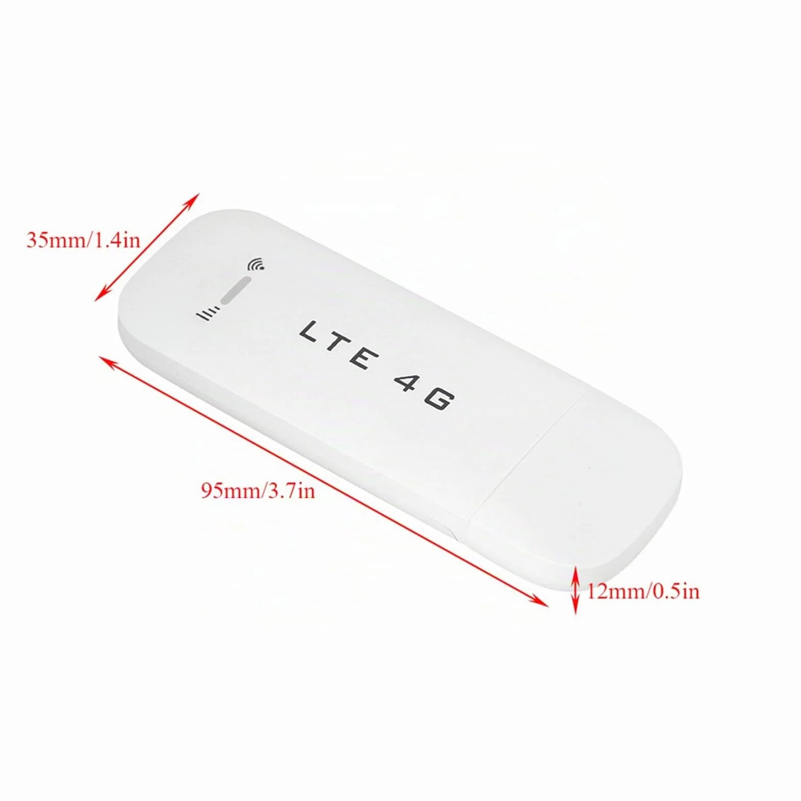USB LTE Surfstick Adaptador, 4G LTE WLAN Módem Stick USB Adaptador de Red Inalámbrica Hotspot Wi-Fi de Viaje de Bajo Costo con FDD B1 / B3 Tarjetas SIM Compatibles 100 Mbp
