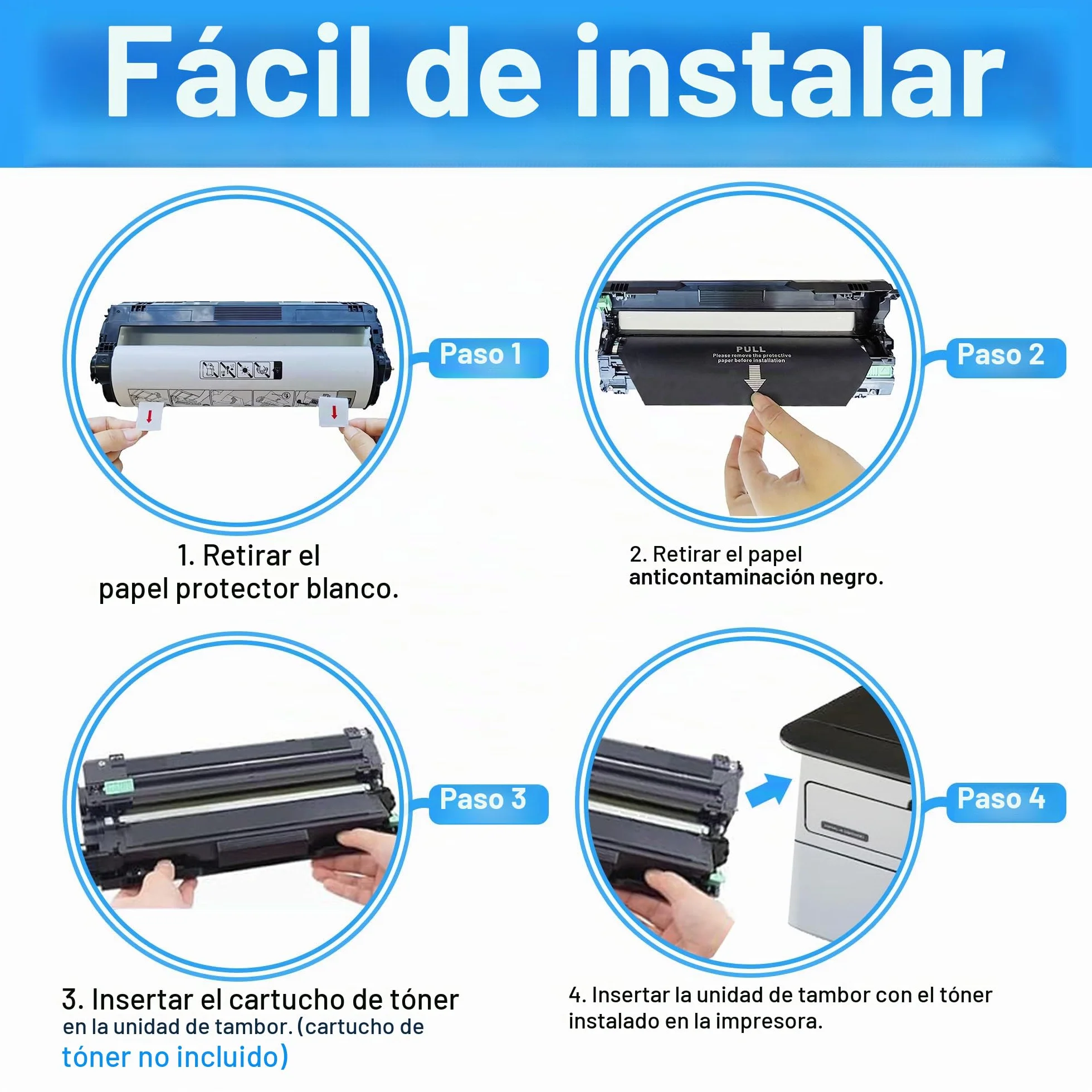 LCL Tambor Compatible DR-243 DR243 DR243CL DR-243CL Reemplazo para Brother HL-L3210CW HL-L3230CDW HL-L3270CDW MFC-L3710CDW MFC-L3750CDW MFC-L3770CDW para Negro o Cian o Magenta o Amarillo 1-Pack