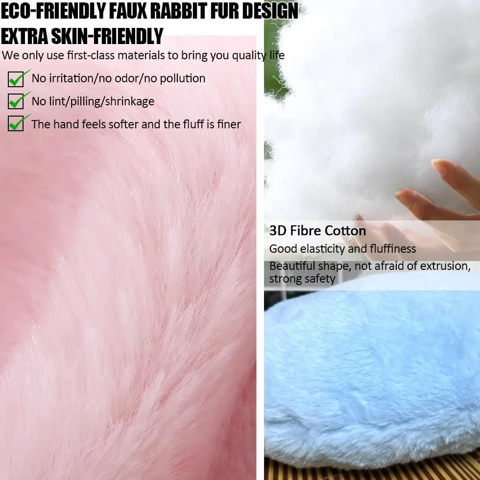 Cojín de Peluche en Forma de Corazón, Decorativo de Sofá (Rosa)