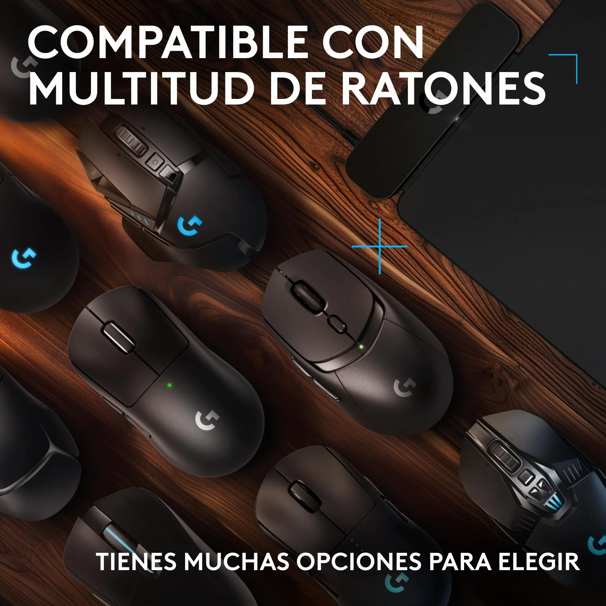 Logitech G POWERPLAY 2, Alfombrilla de ratón con Carga inalámbrica para Ratones para Gaming Logitech G compatibles, 34,5 x 28,4 cm, 3,5 mm de Grosor, para PC/Mac - Negro