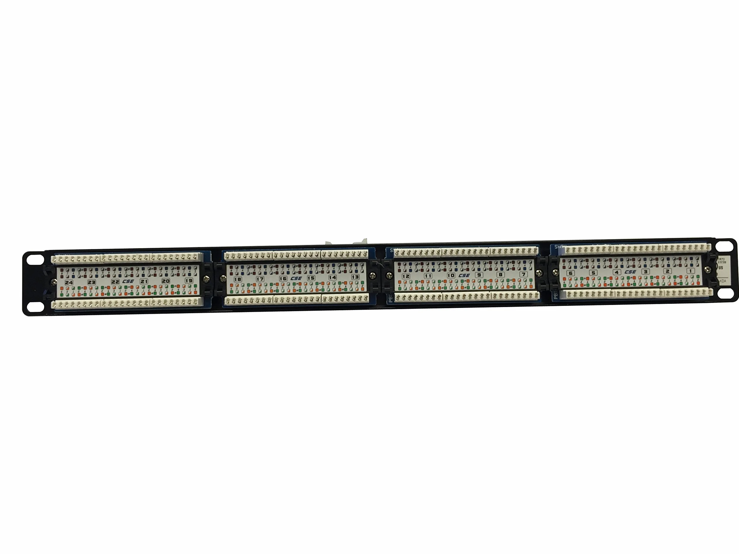 Equip Cat5e - Panel de conexiones (48,3 cm/19", 1HE (24 puertos, RJ45), color negro
