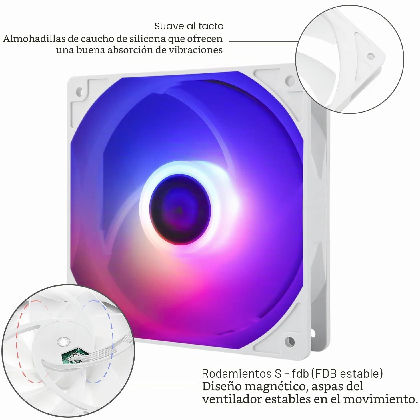 TR TL-C12CW-S X5 - Ventilador para CPU Air (120 mm, ARGB Case Cooler, ventilador PWM Silent Computer Fan con rodamiento S-FDB, ventilador de refrigeración de velocidad de hasta 1550 RPM, enfriador de