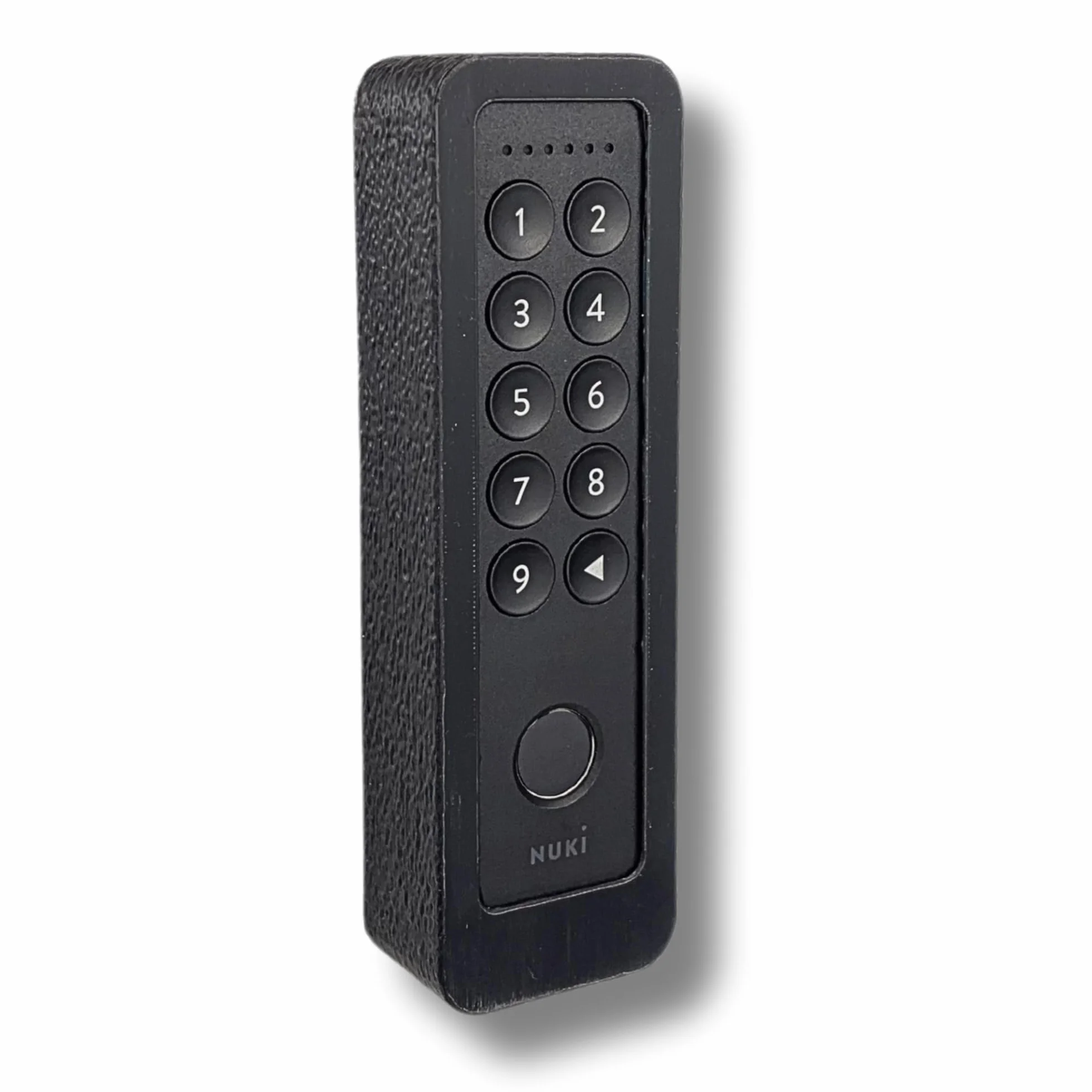 Generisch Soporte de pared compatible con Nuki Keypad 2 – Cubierta antirrobo con tornillo de seguridad Torx – Sin protección contra la intemperie – Acabado similar al yeso – Negro (sin techo, grueso)