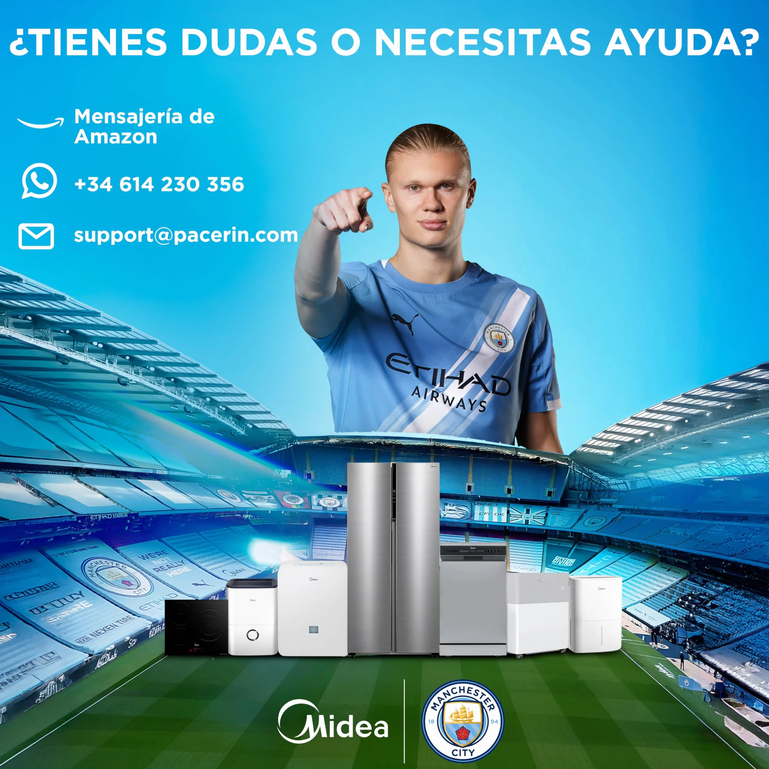 Midea Climatizador Evaporativo Portátil 3 en 1 7L con Mando a Distancia, Ventilador Enfriador Humidificador, 6 Velocidades, 5 Modos, Temporizador 12H, Oscilación 85º