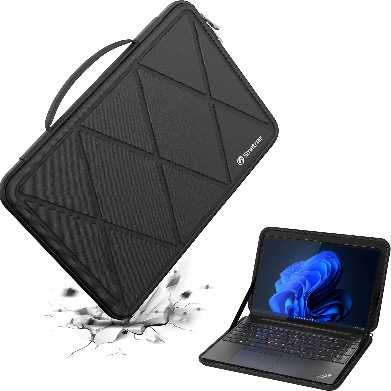 Smatree Funda Protectora rígida de EVA Compatible con Laptop Lenovo ThinkPad E16 Gen 1 de 16 Pulgadas, para Lenovo IdeaPad Slim 5i/5, para portátil IdeaPad Pro 5i Bolsa Impermeable (X8283)