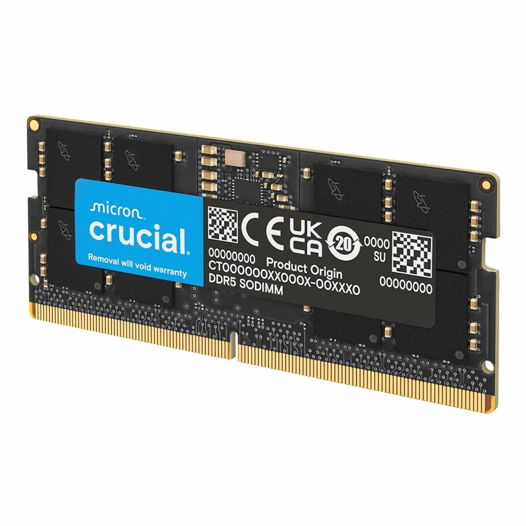 Crucial RAM DDR5 32GB 5600MHz SODIMM, Memoria para Ordenador Portátil/Laptop, Mini PC, (o 5200MHz / 4800MHz) CL46 - CT32G56C46S5