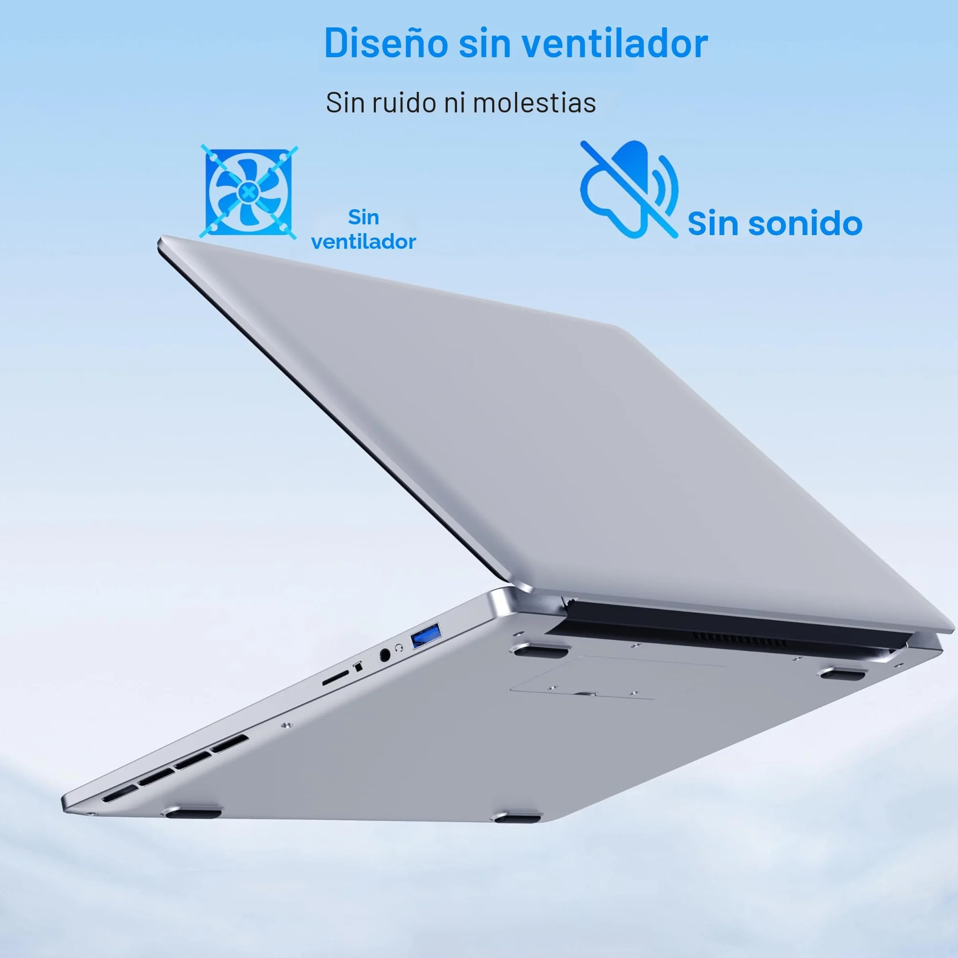 PC Portátil 14 Pulgadas Celeron N4000 (hasta 2.6 GHz) , Computadora Portátil 6GB RAM 128GB SSD, Ordenador portátil W11 Pro Soporte WiFi, Bluetooth, USB 3.0 Mini HDMI, Estudiante/Oficina Laptop.