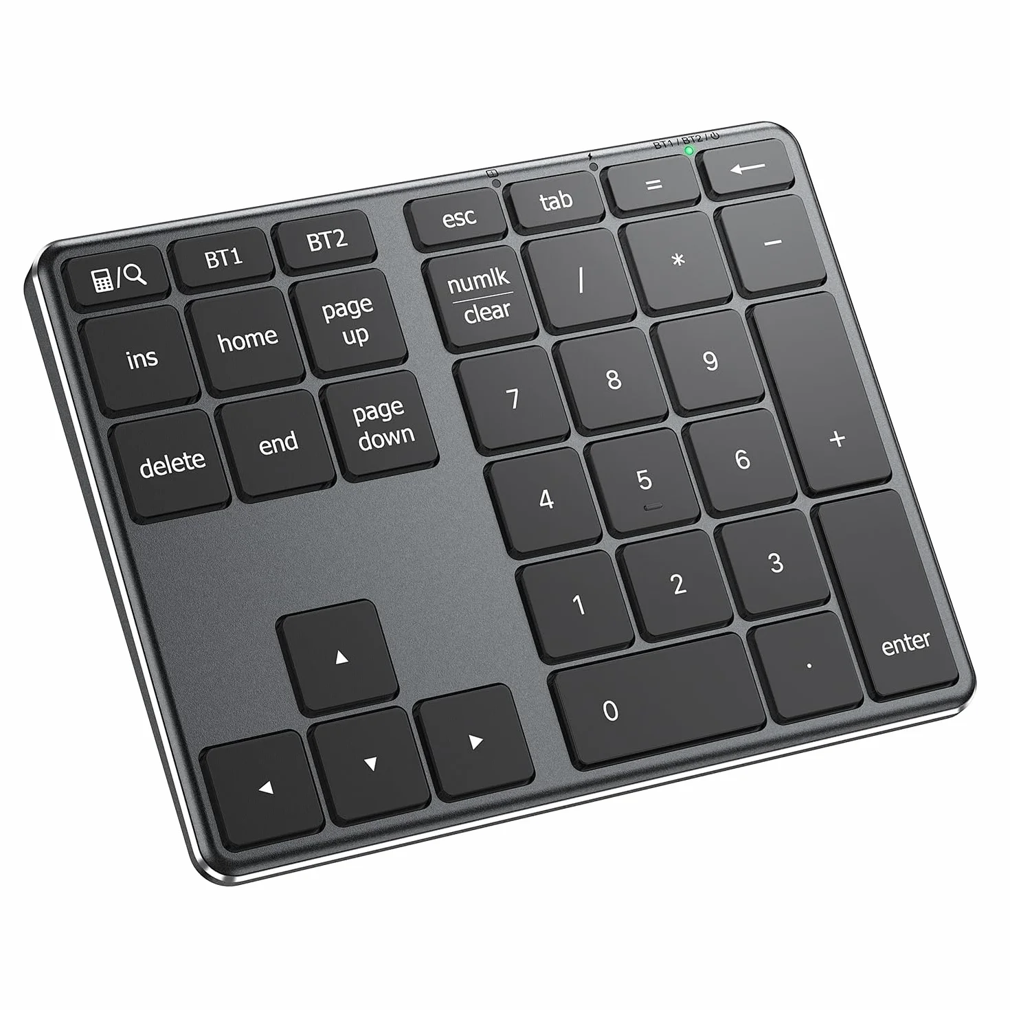 iClever Teclado Numérico Inalámbrico, Teclado Numérico Bluetooth 5.1 Multi-Dispositivo con Carga USB-C, Compatible con Mac/PC/Móvil
