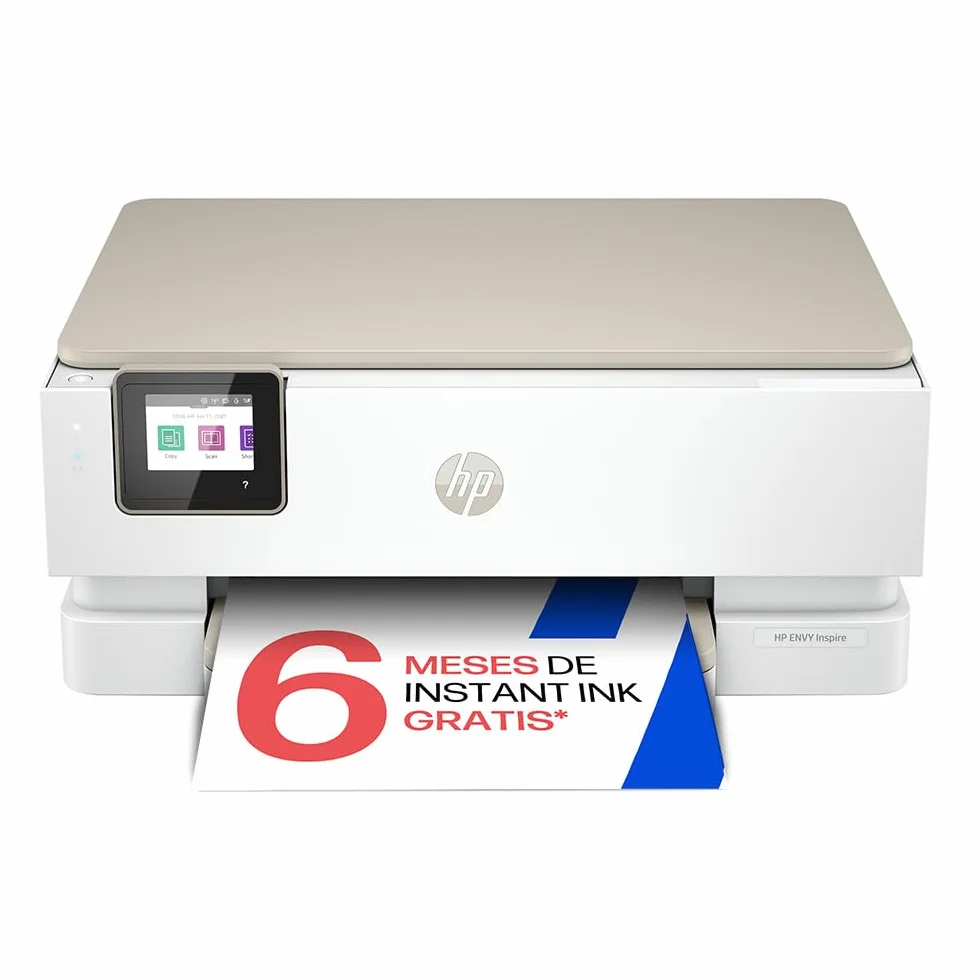 HP Envy Inspire 7220e 242P6B, Impresora multifunción de inyección de Tinta A4 a Color, Wi-Fi, impresión a Doble Cara automática, hasta 22 ppm, 6 Meses de impresión Instant Ink, Blanca