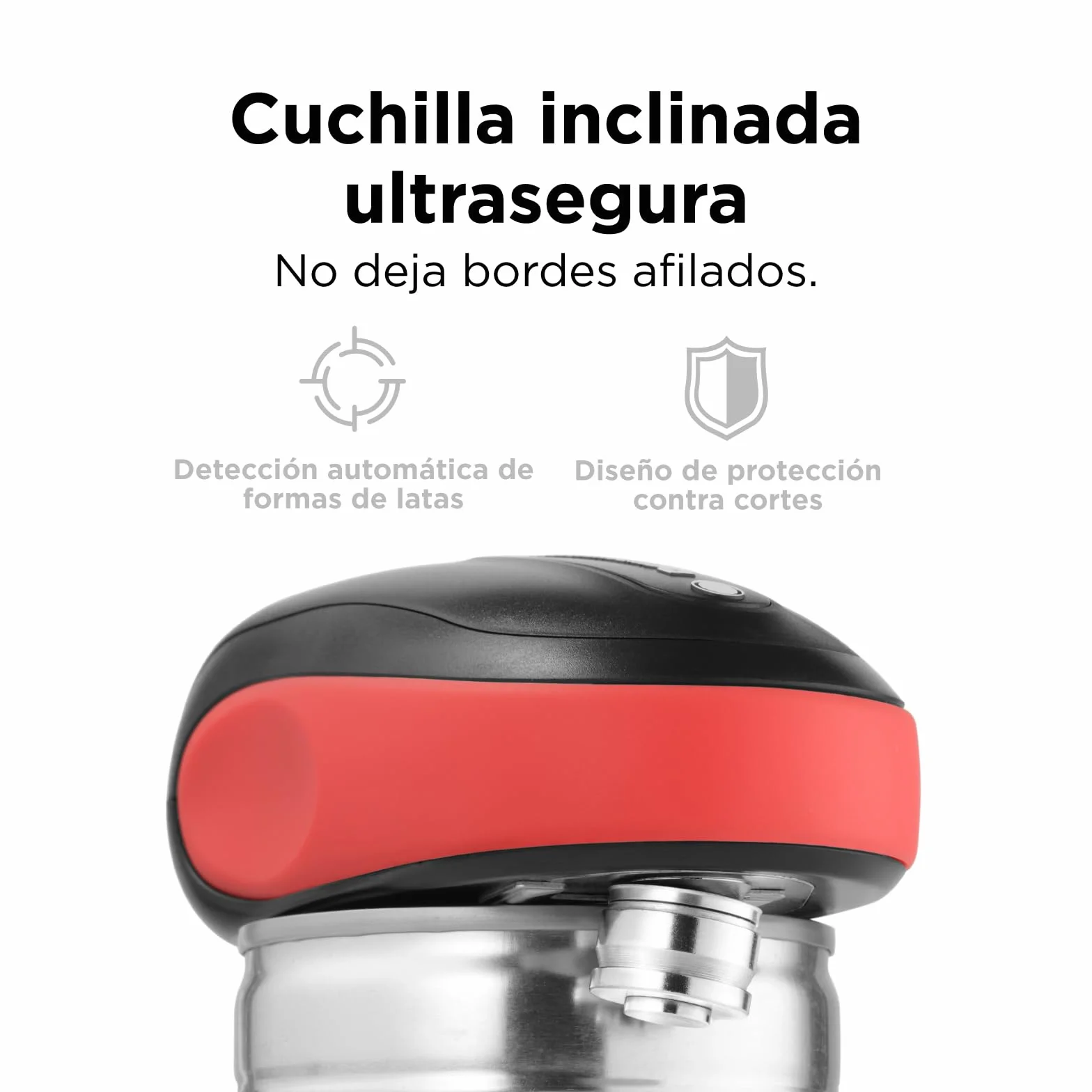 Kitchen Mama One-To-Go Abrelatas Eléctrico, A Pilas, Rojo