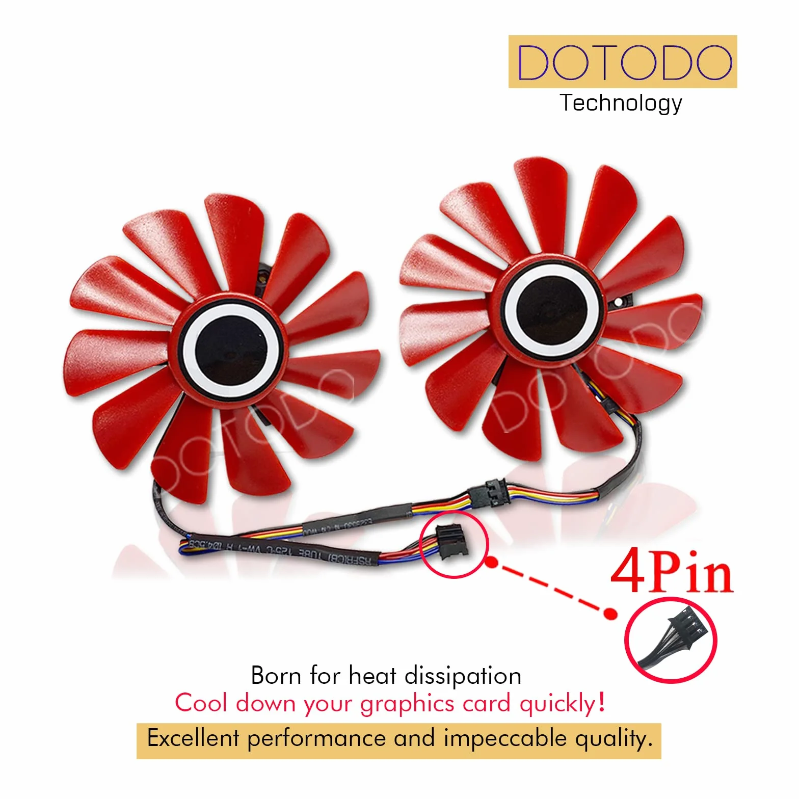 2 unids/lote 85mm FD10U12S9-C 4Pin GPU tarjeta gráfica ventilador minero ventilador para XFX RX 570 RS RX 580 RS tarjetas gráficas ventilador de reemplazo de enfriamiento