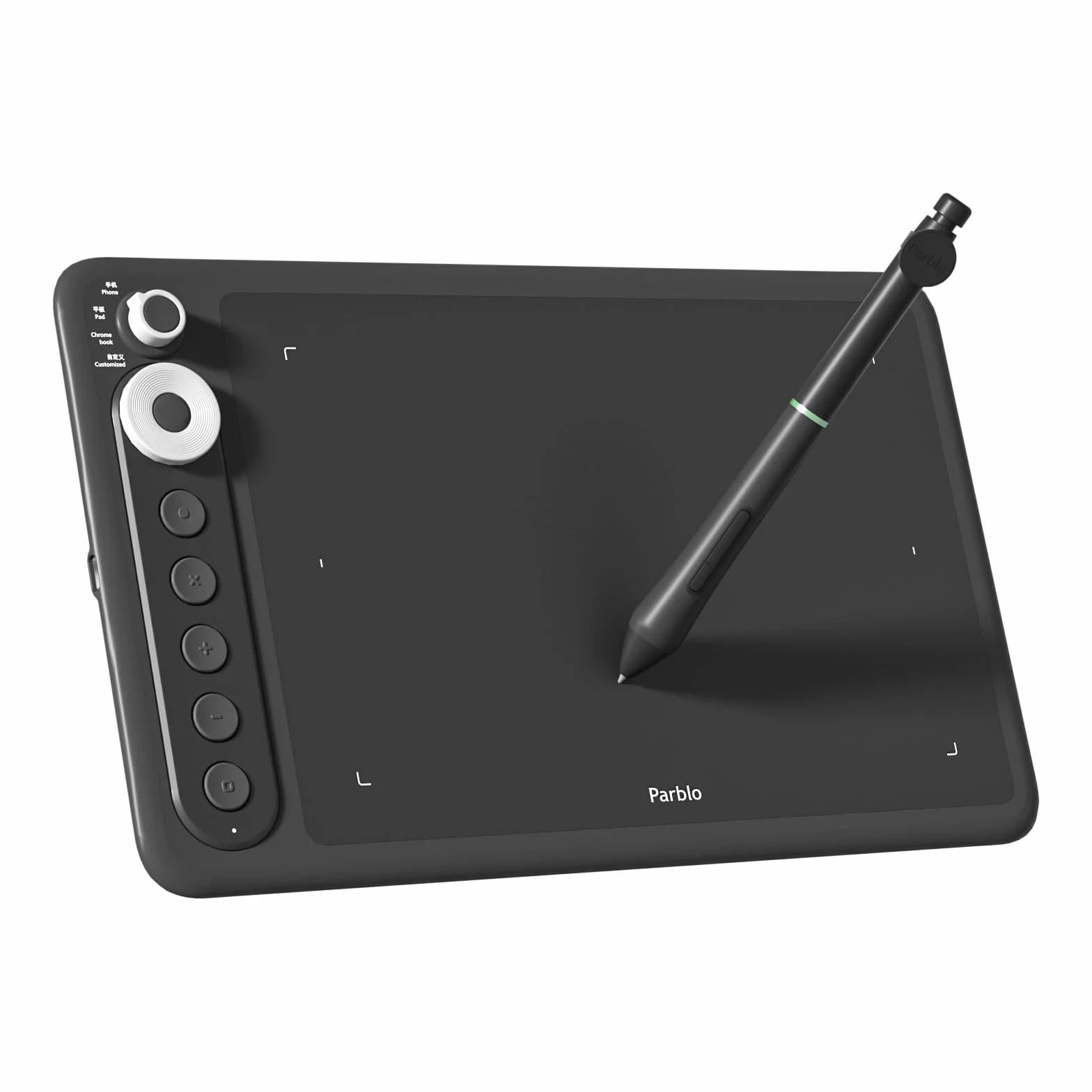 Intangbo X7 Black - tableta gráfica de 10 x 6 pulgadas para dibujo, lápiz sin batería, niveles de presión 8192, soporte de inclinación, compatible con Windows/Mac/Android