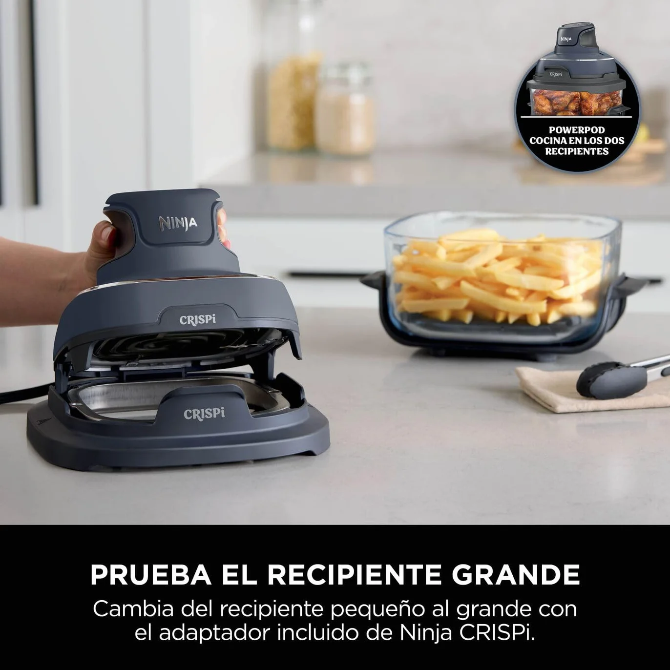 Ninja CRISPi Freidora de Aire 3.8L 1700W 4 en 1 Gris FN101EUGY